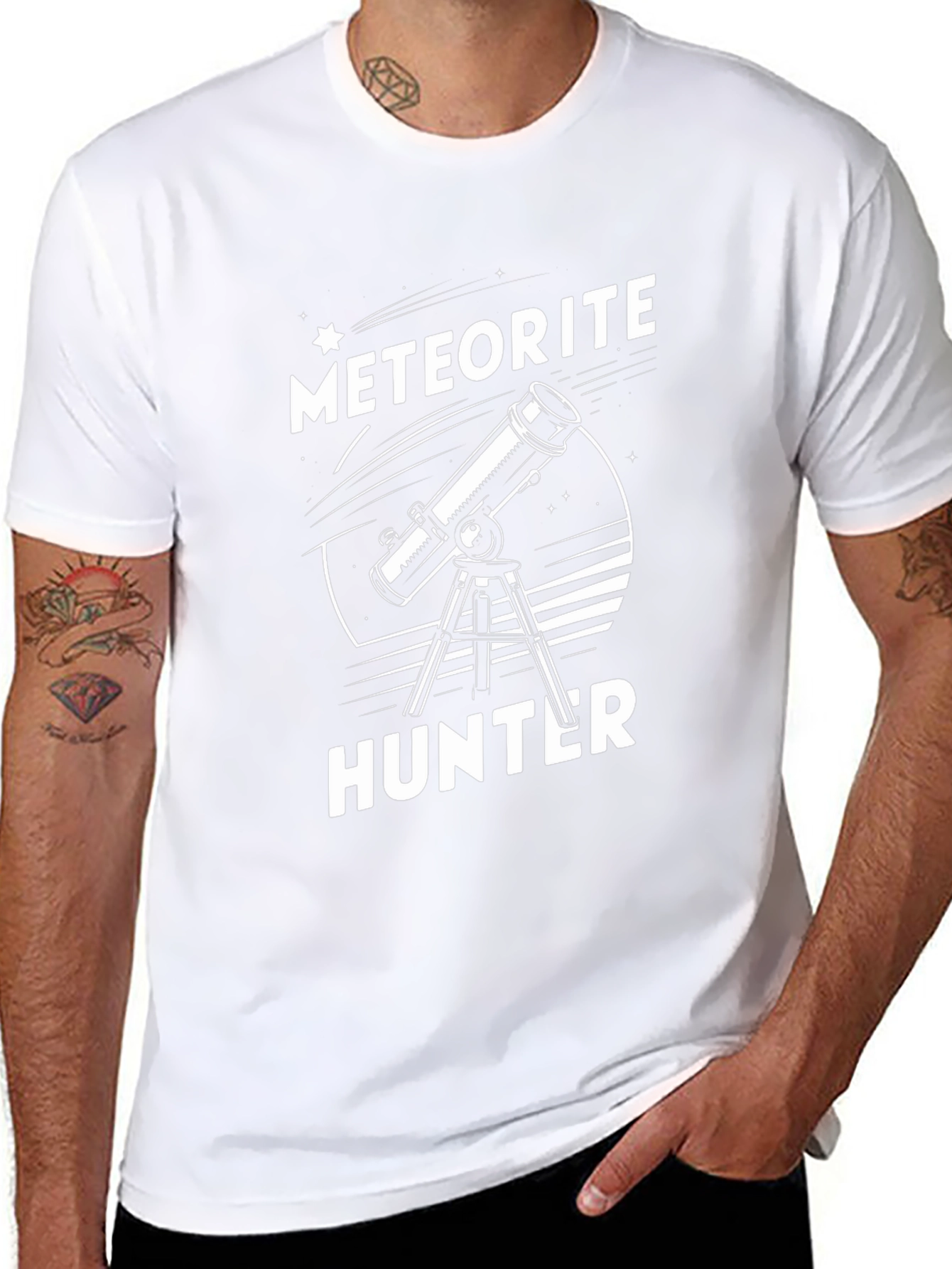 Meteorite Hunter T-Shirt Astronomy Telescope Tee