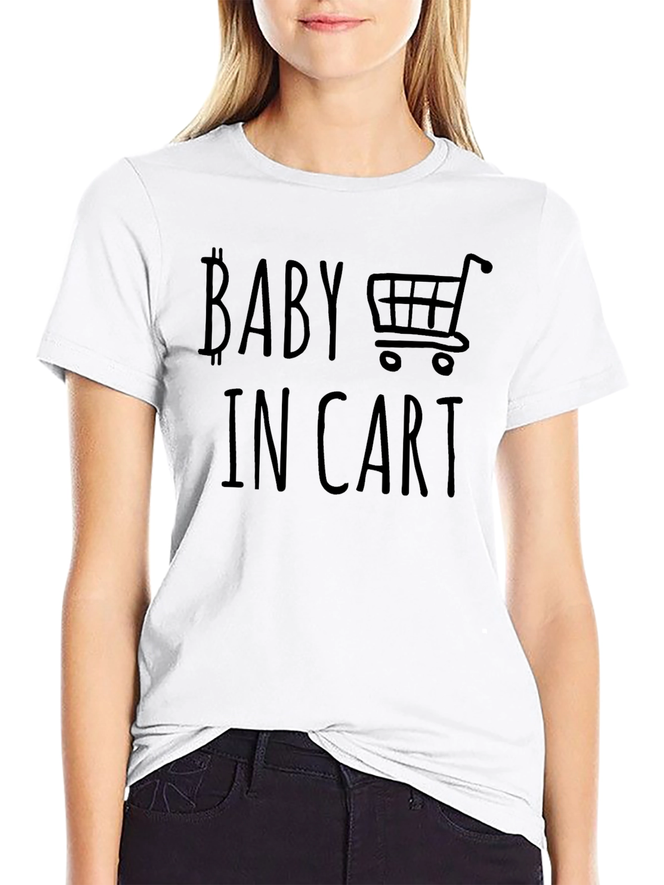 Baby In Cart T-Shirt - Crypto Bitcoin Gift