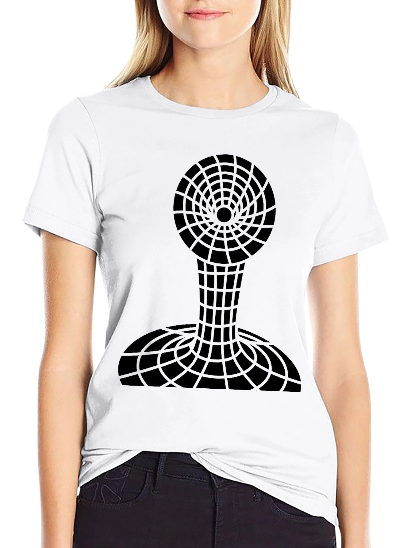 Black Hole Grid Graphic Tee