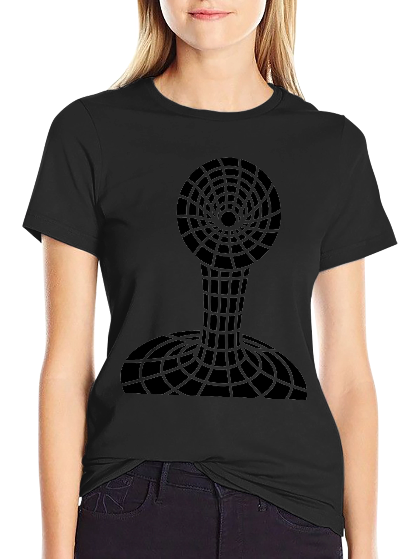 Black Hole Grid Graphic Tee