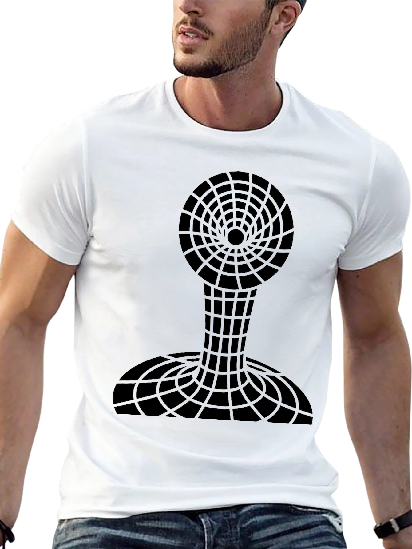 Black Hole Grid Graphic Tee