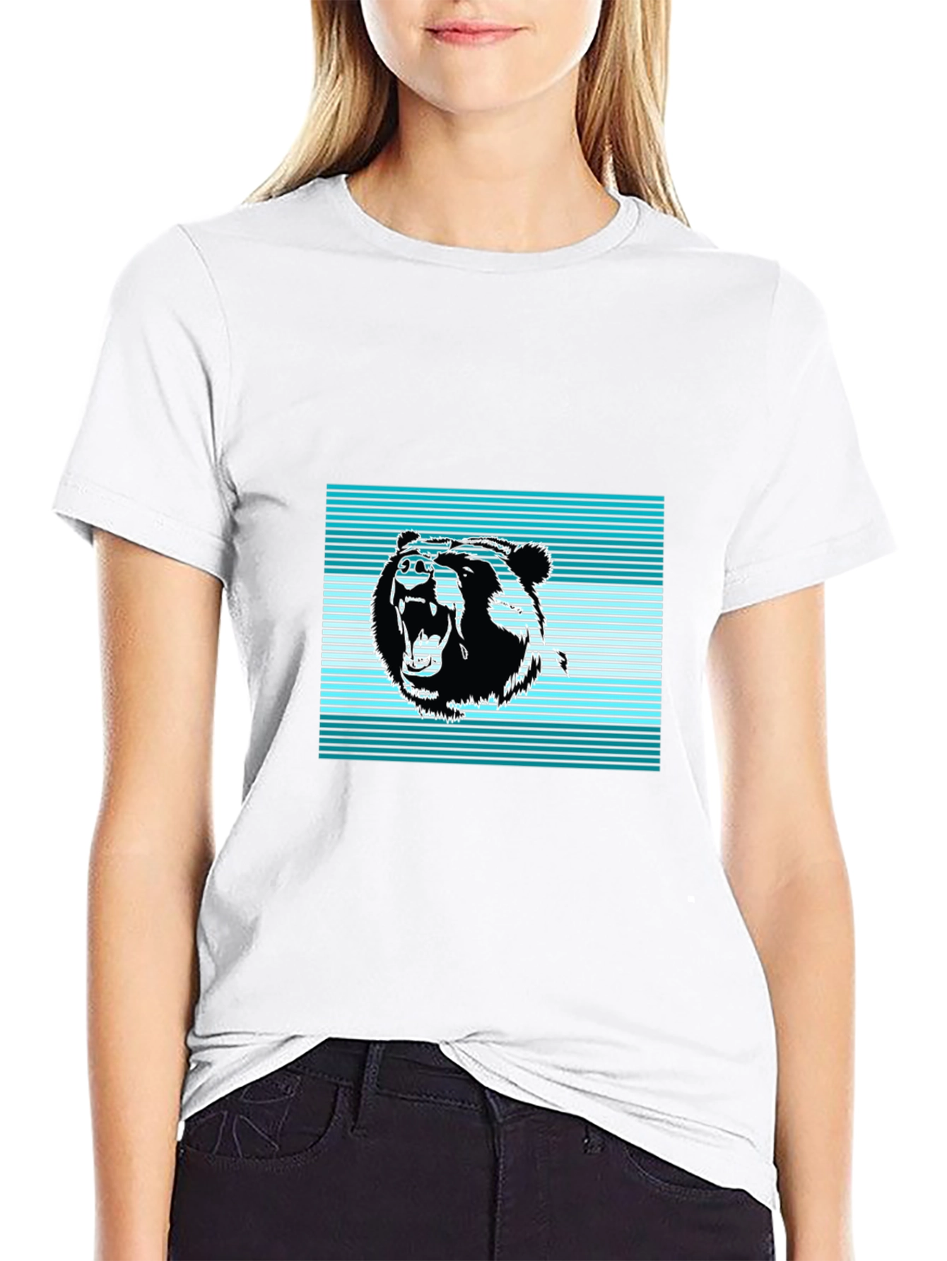 Bear Graphic Print T-Shirt