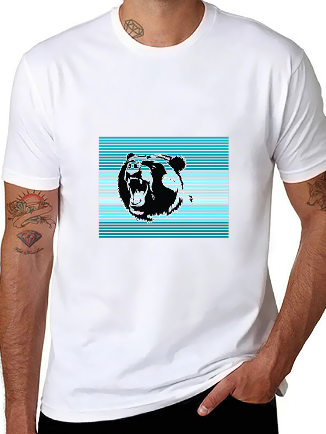 Bear Graphic Print T-Shirt