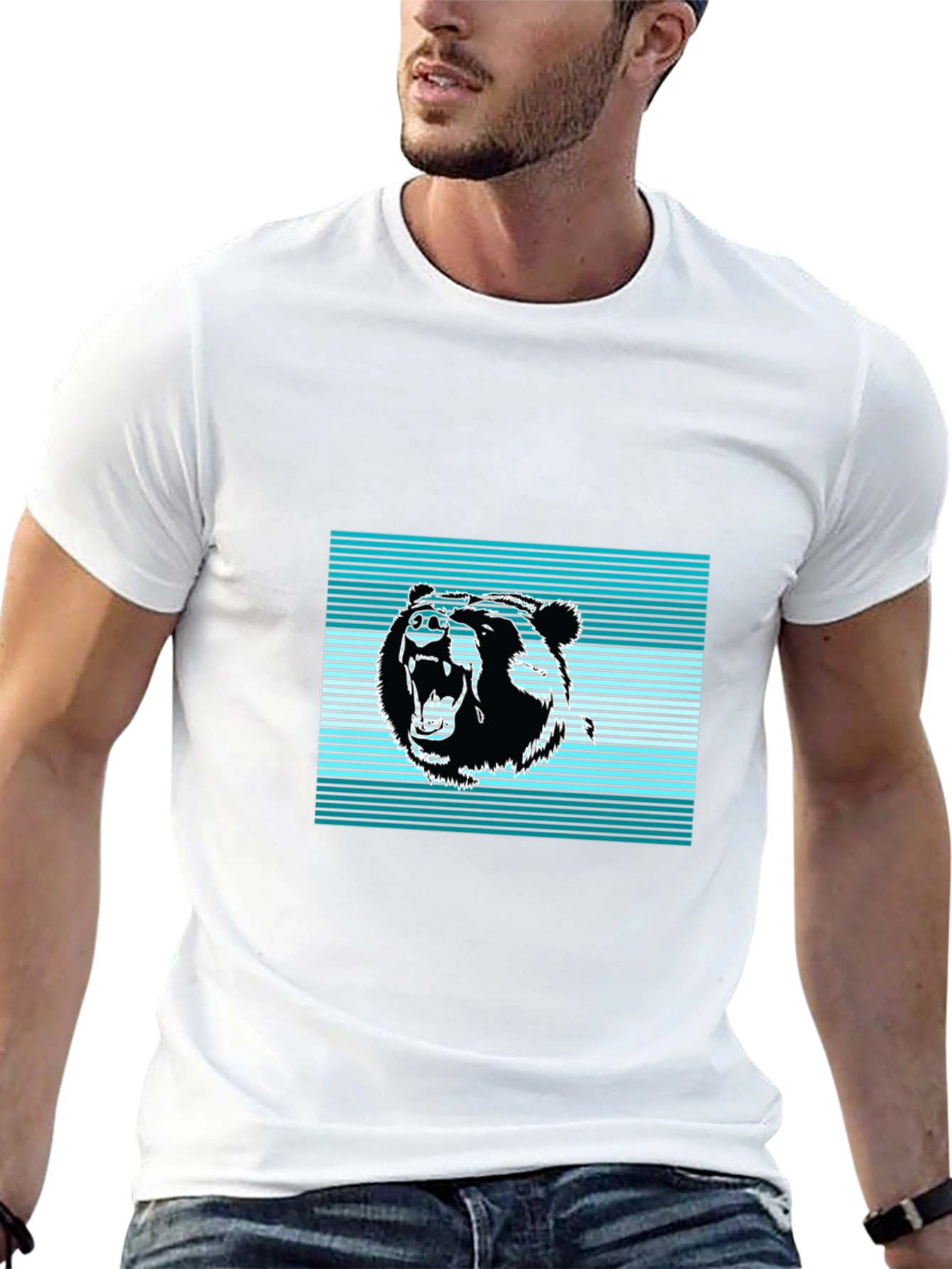 Bear Graphic Print T-Shirt