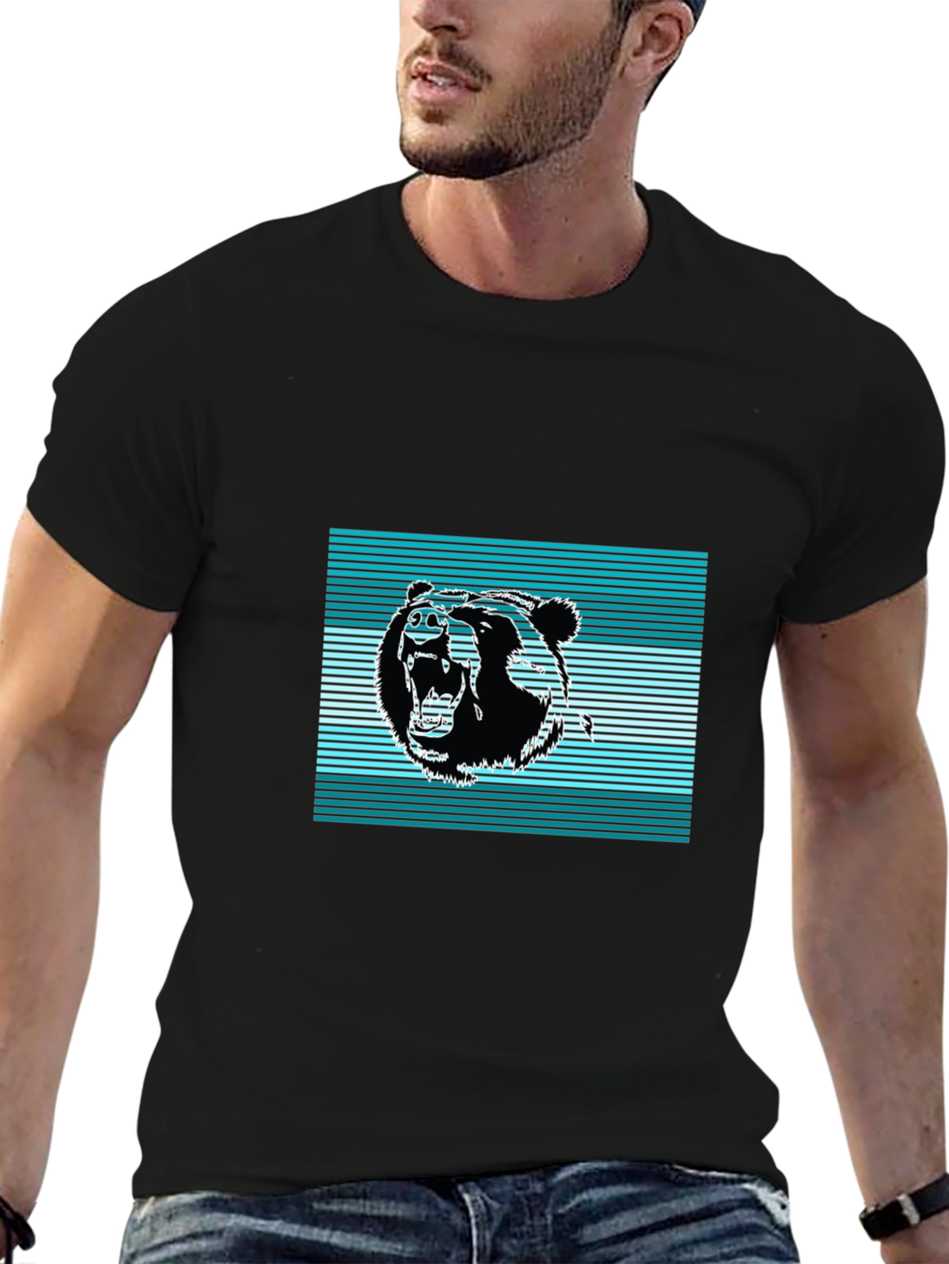 Bear Graphic Print T-Shirt