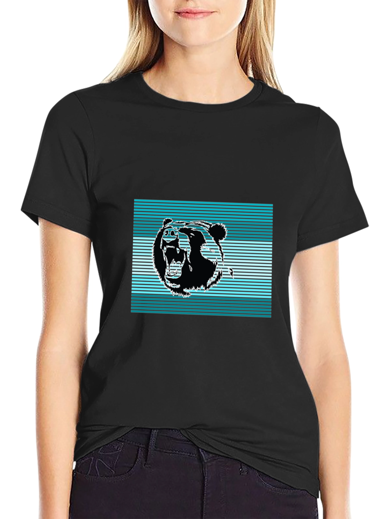 Bear Graphic Print T-Shirt