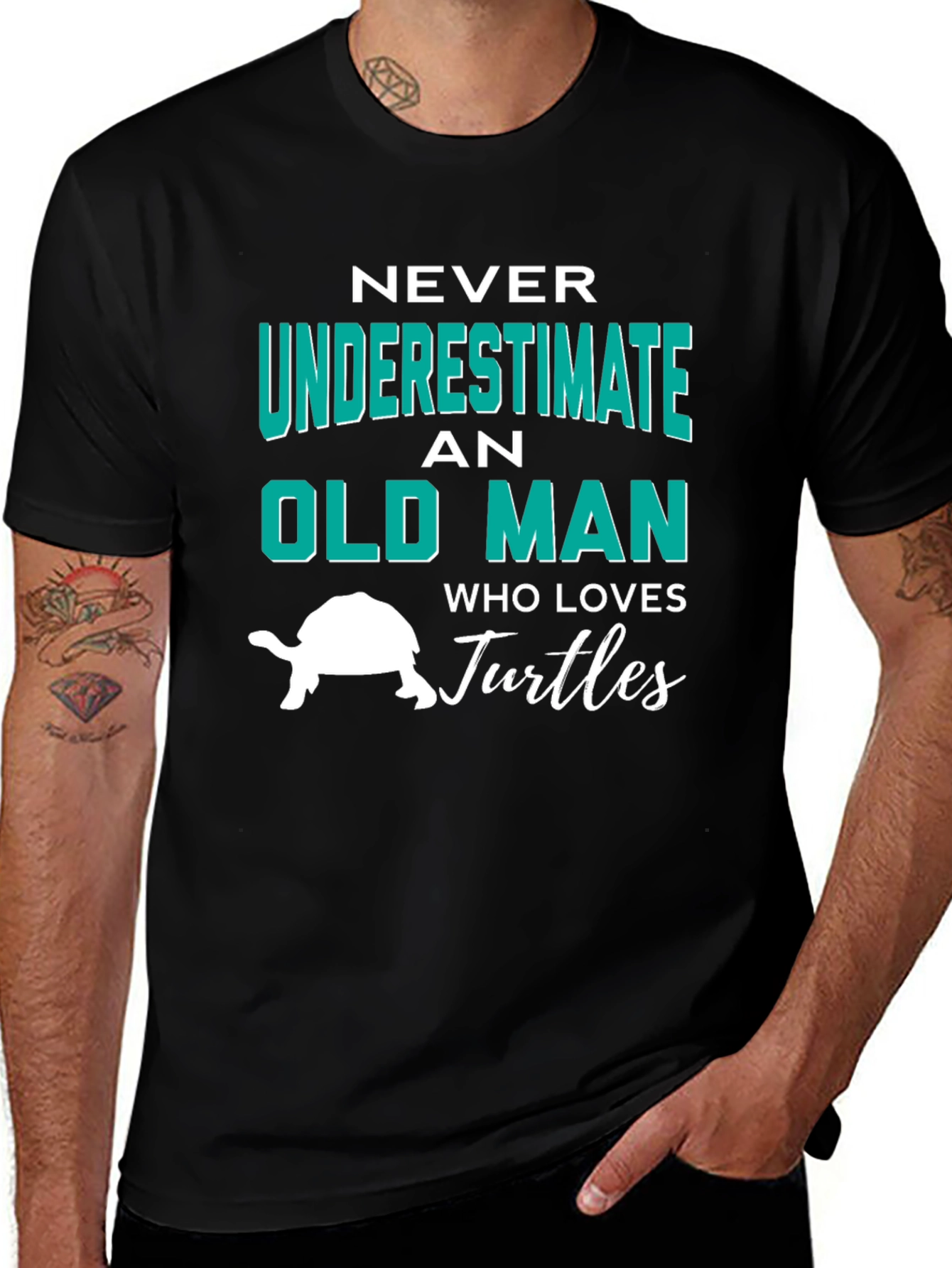 Never Underestimate An Old Man Who Loves Turtles T-Shirt
