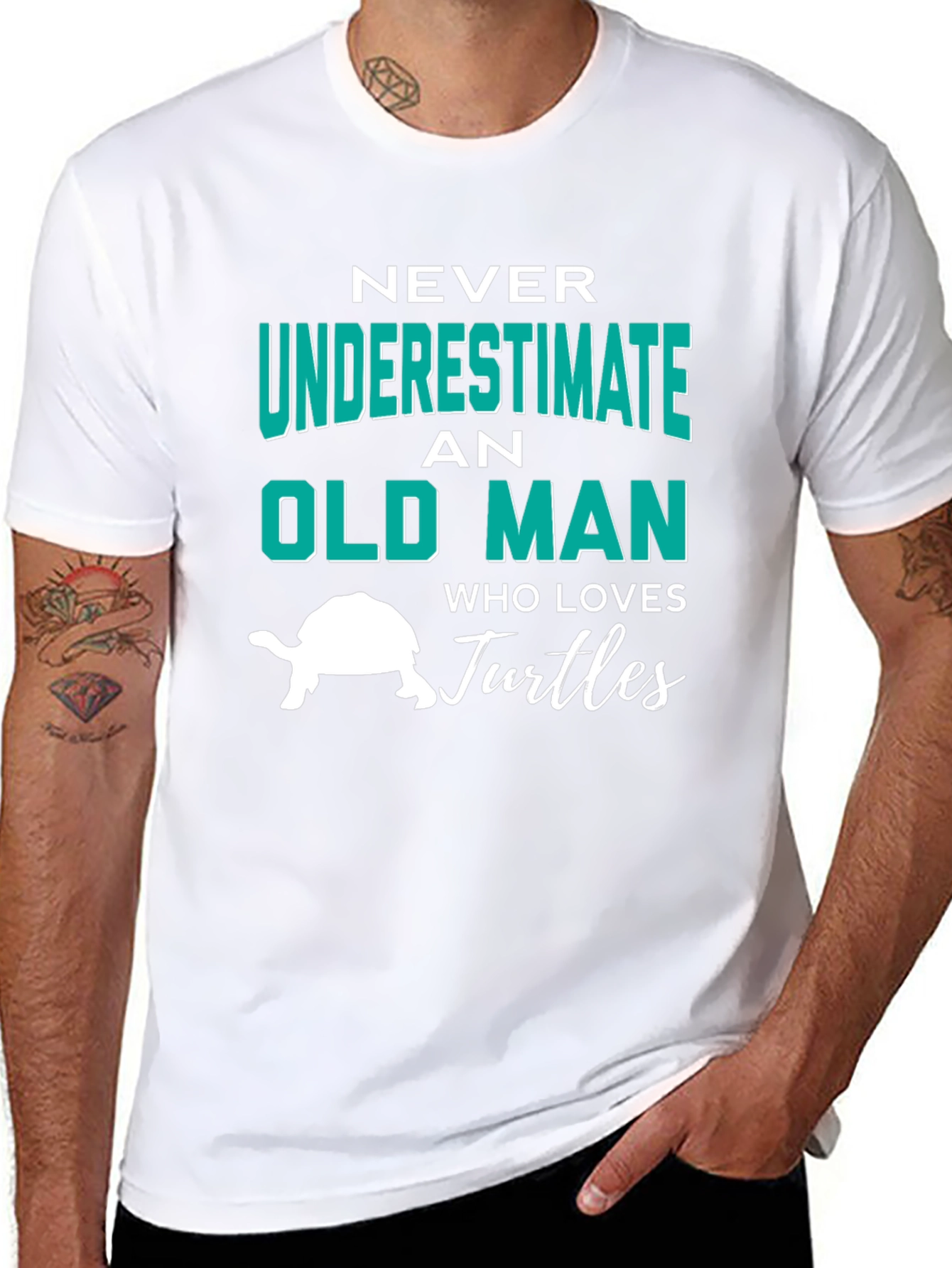 Never Underestimate An Old Man Who Loves Turtles T-Shirt