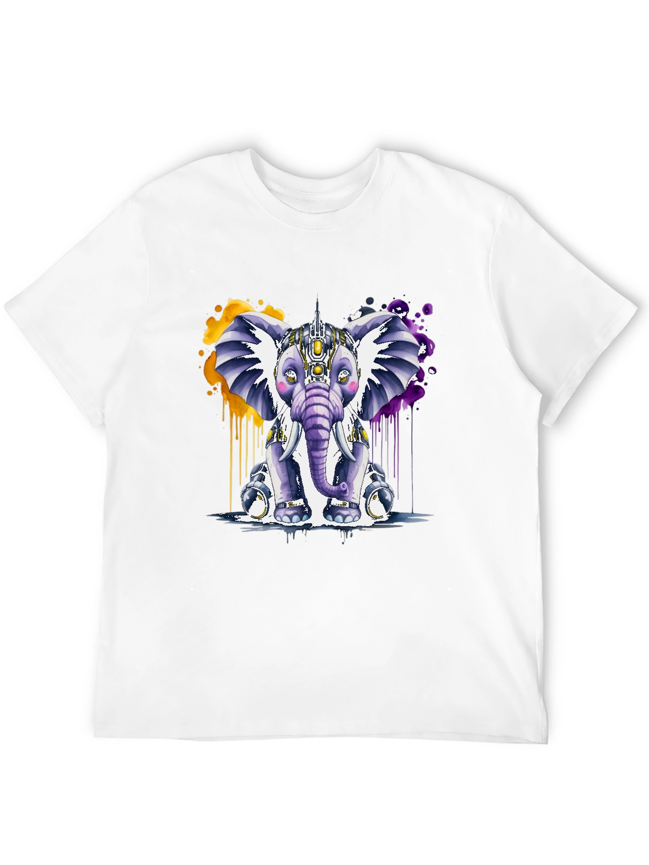 Cyberpunk Elephant Graphic T-Shirt - Unique Design