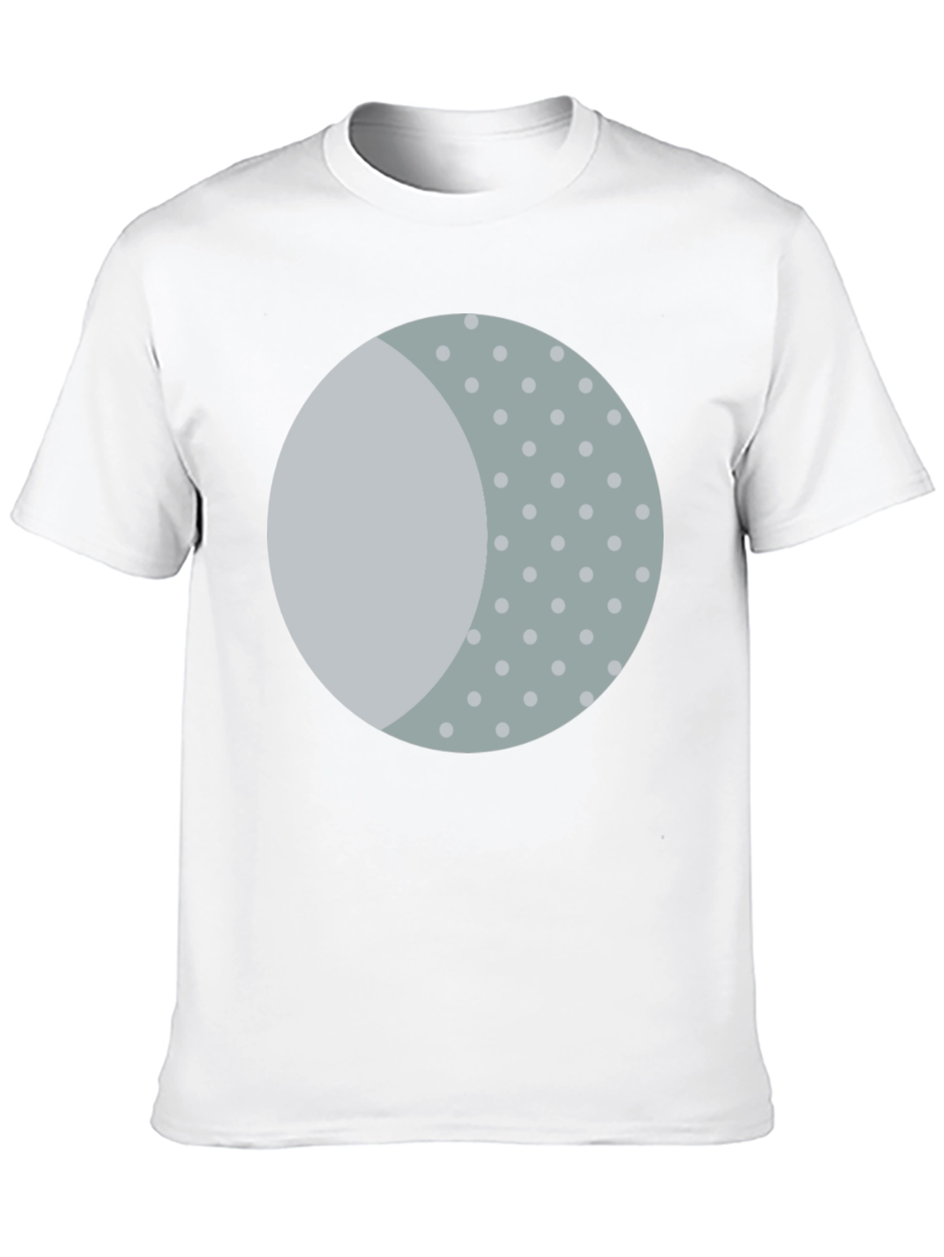 Unique Moon Phase Print Black T-Shirt