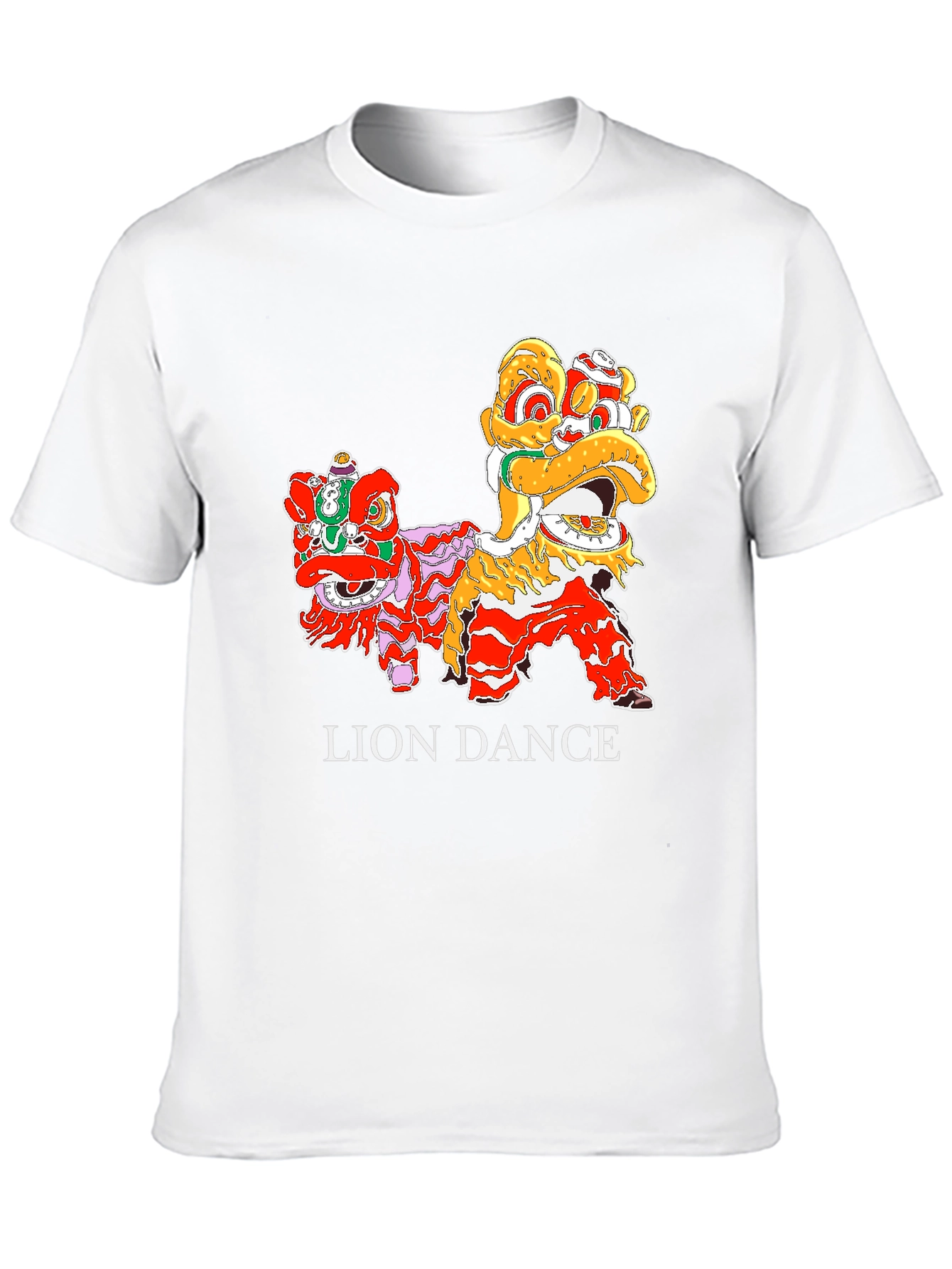 Lion Dance Graphic Tee -  Cultural Celebration Shirt