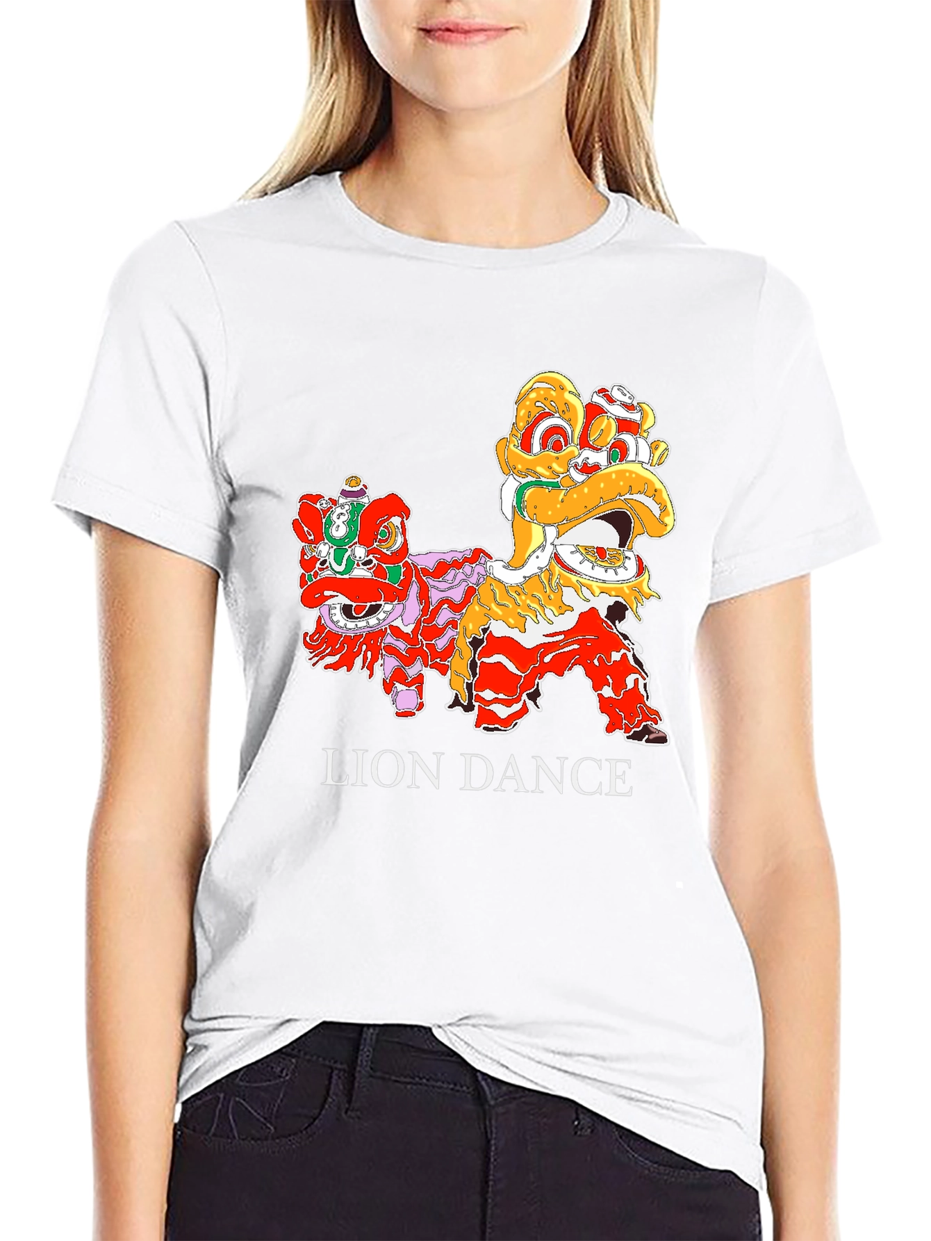 Lion Dance Graphic Tee -  Cultural Celebration Shirt