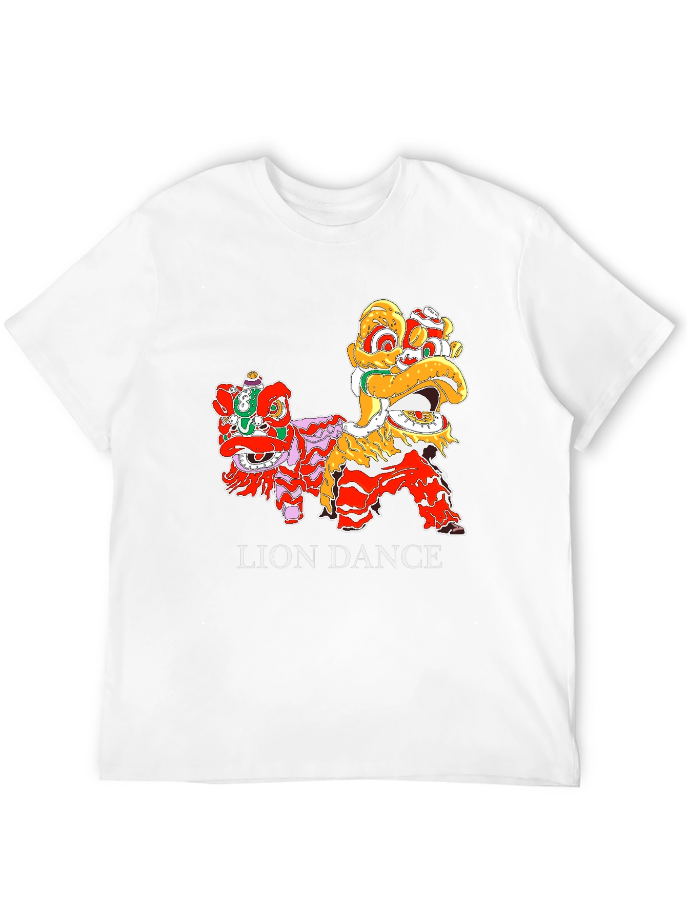 Lion Dance Graphic Tee -  Cultural Celebration Shirt