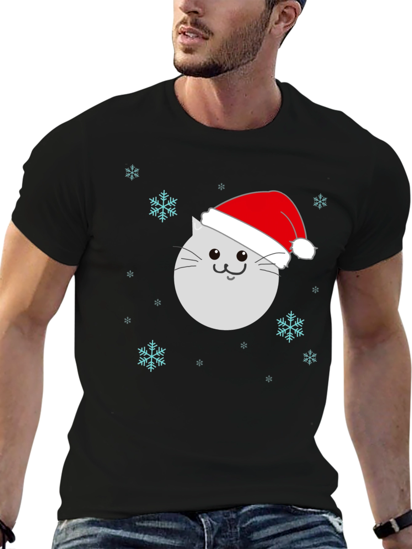 Festive Cat Christmas T-Shirt