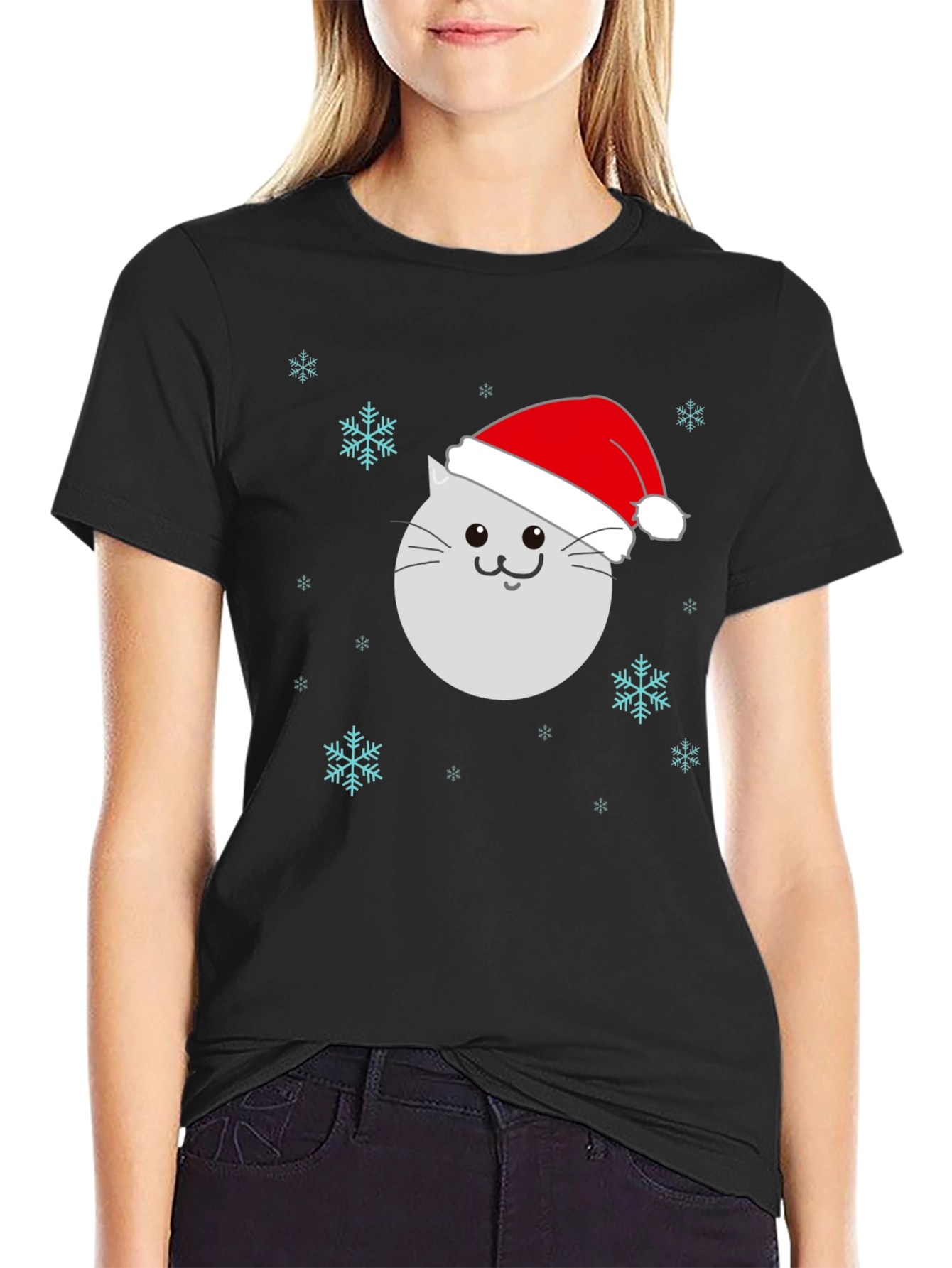 Festive Cat Christmas T-Shirt