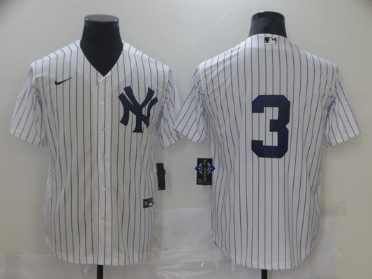 Men's New York Yankees Babe Ruth #3 White Home Replica Player Name Jerseys