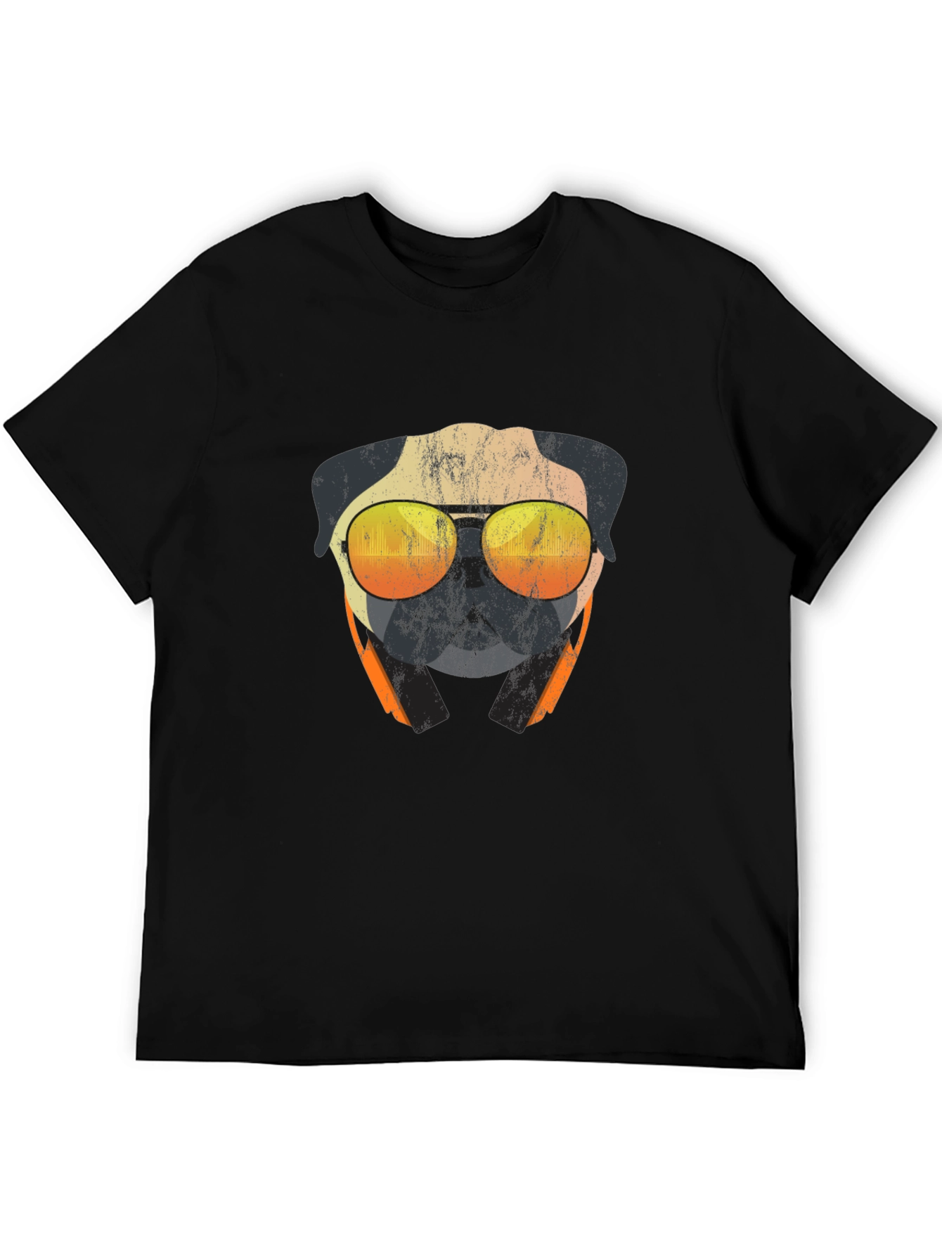 Cool Pug T-Shirt - Sunglasses & Headphones