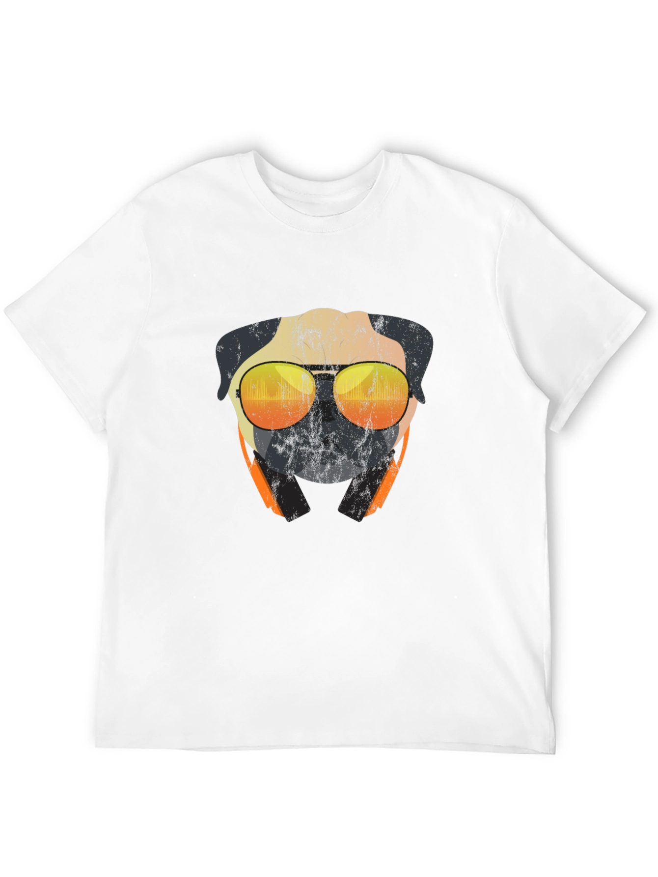 Cool Pug T-Shirt - Sunglasses & Headphones