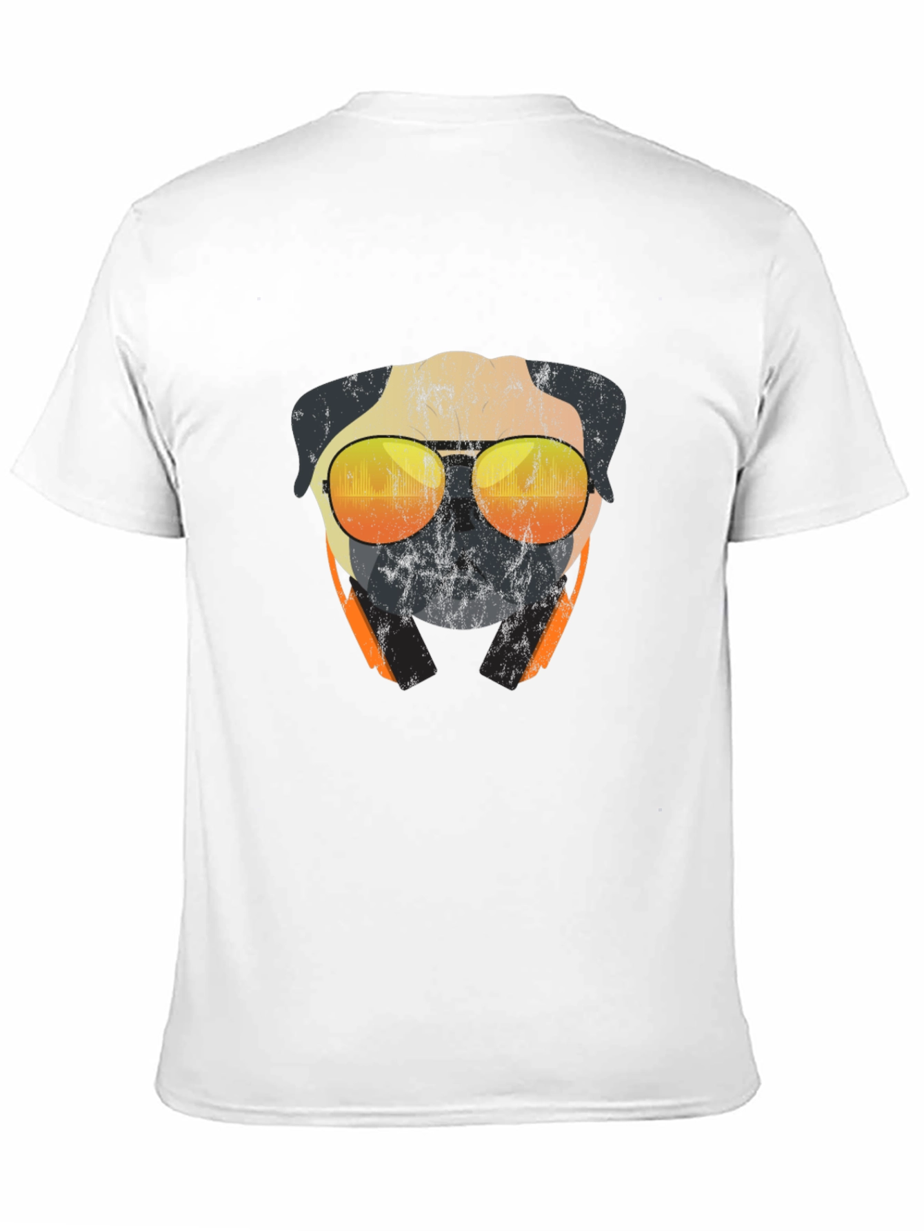 Cool Pug T-Shirt - Sunglasses & Headphones