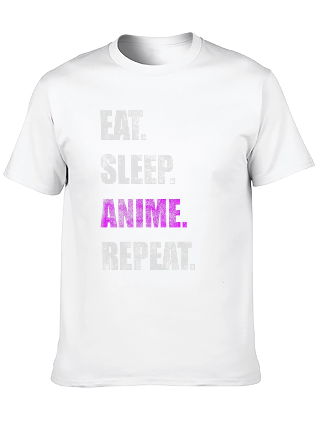 Eat Sleep Anime Repeat Black T-Shirt