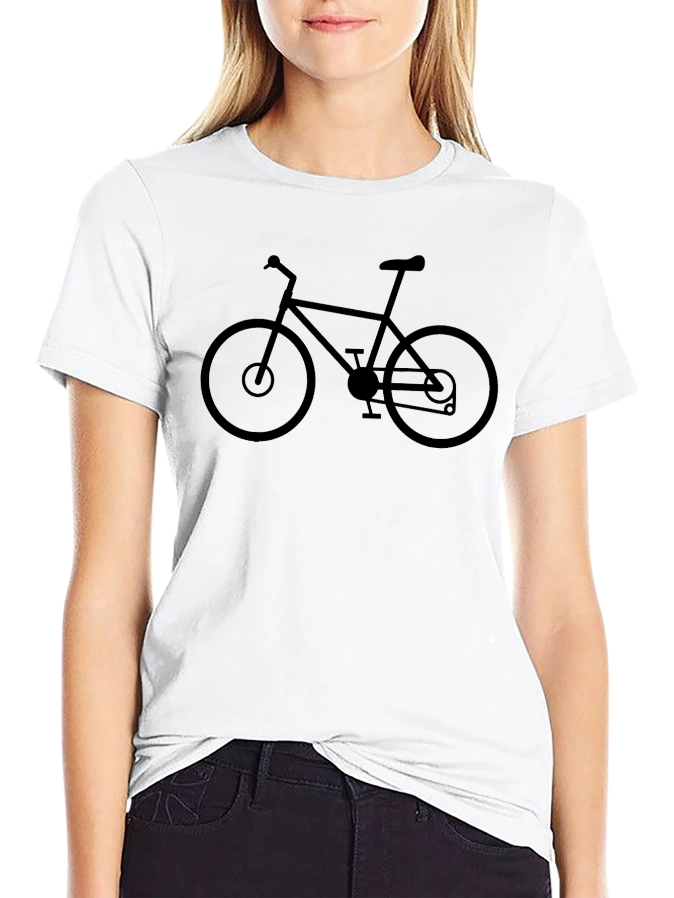 Mens Black Bicycle Graphic T-Shirt