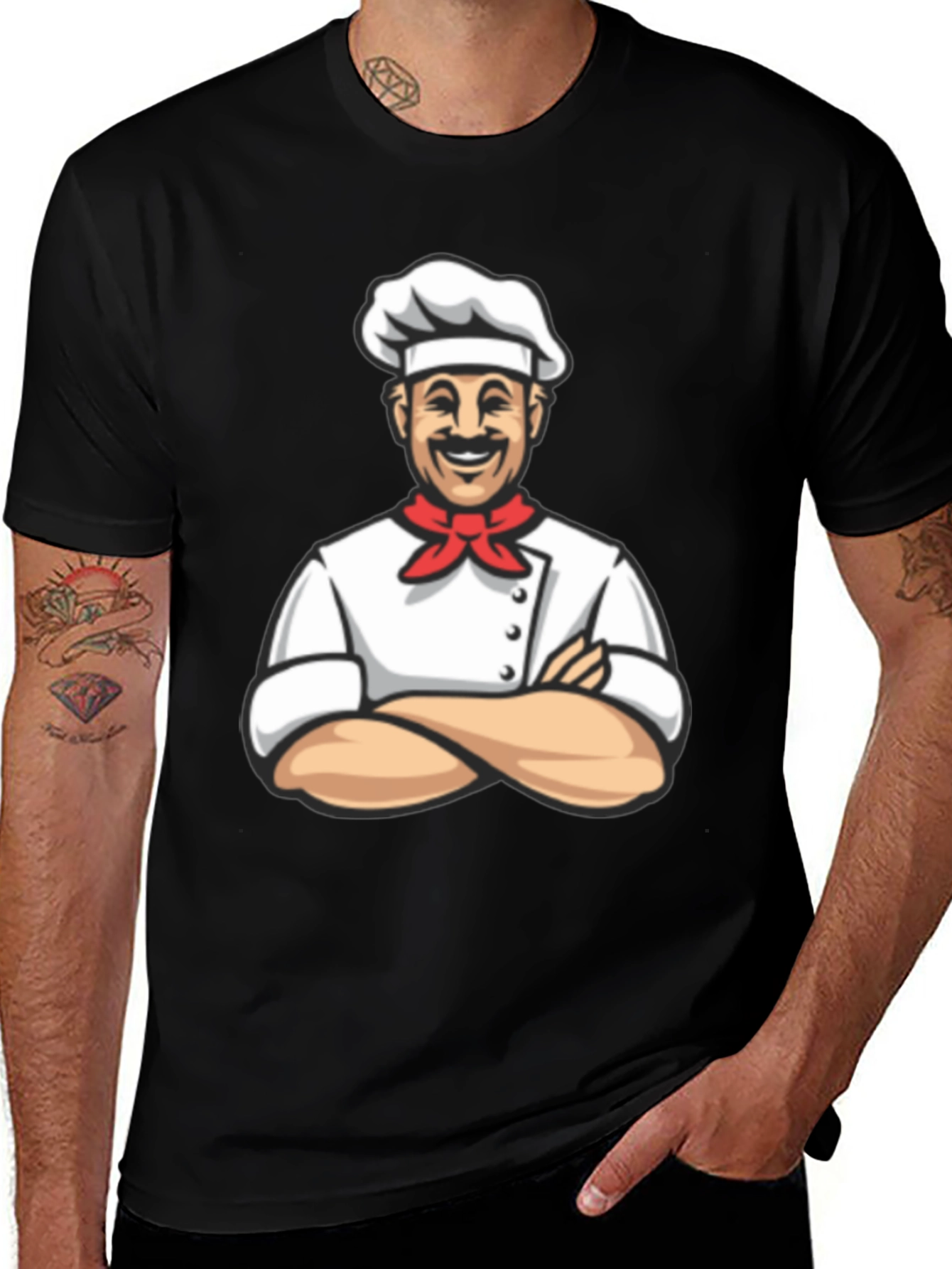 Chef Graphic T-Shirt - Black Cotton Tee