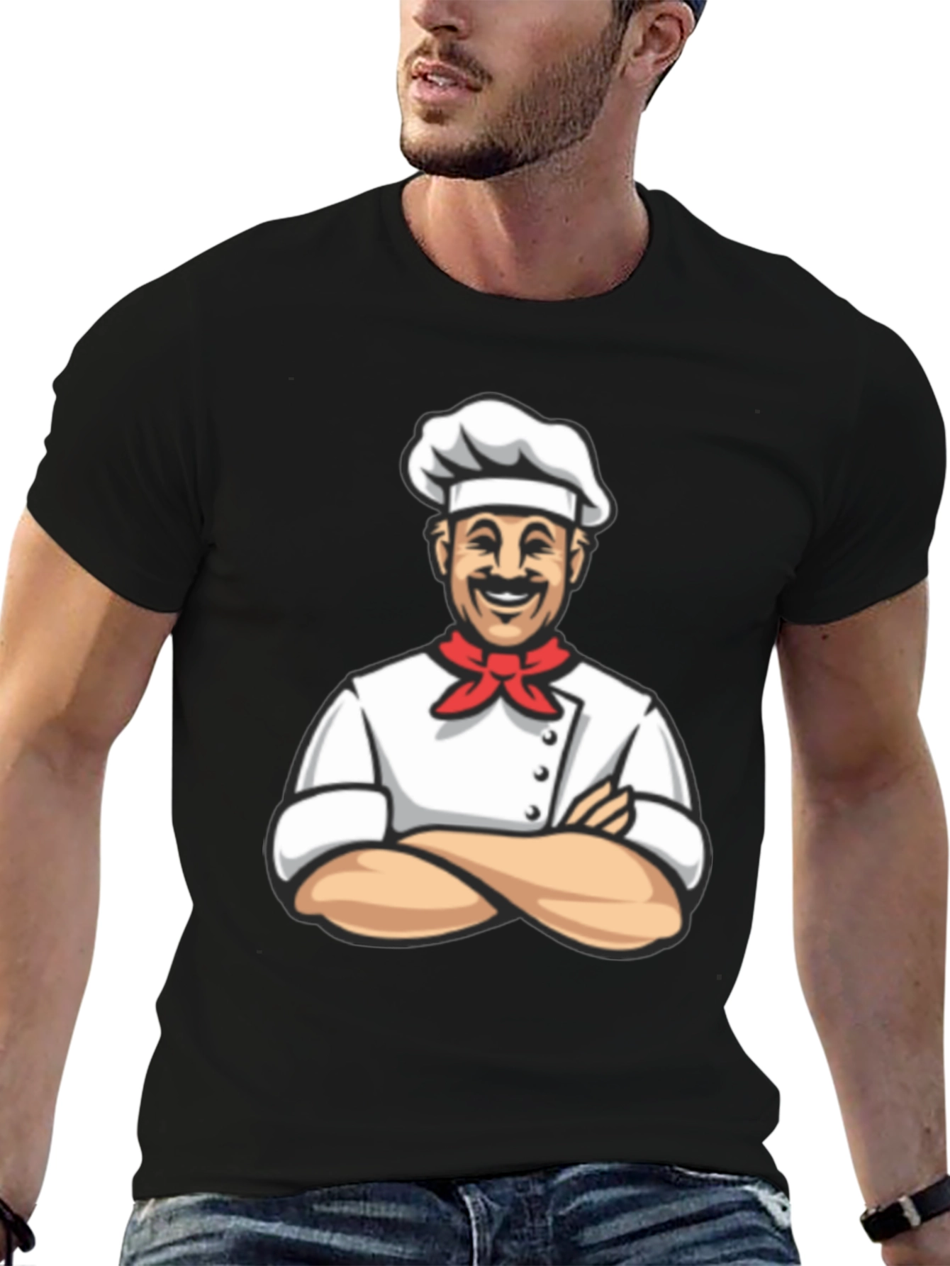 Chef Graphic T-Shirt - Black Cotton Tee