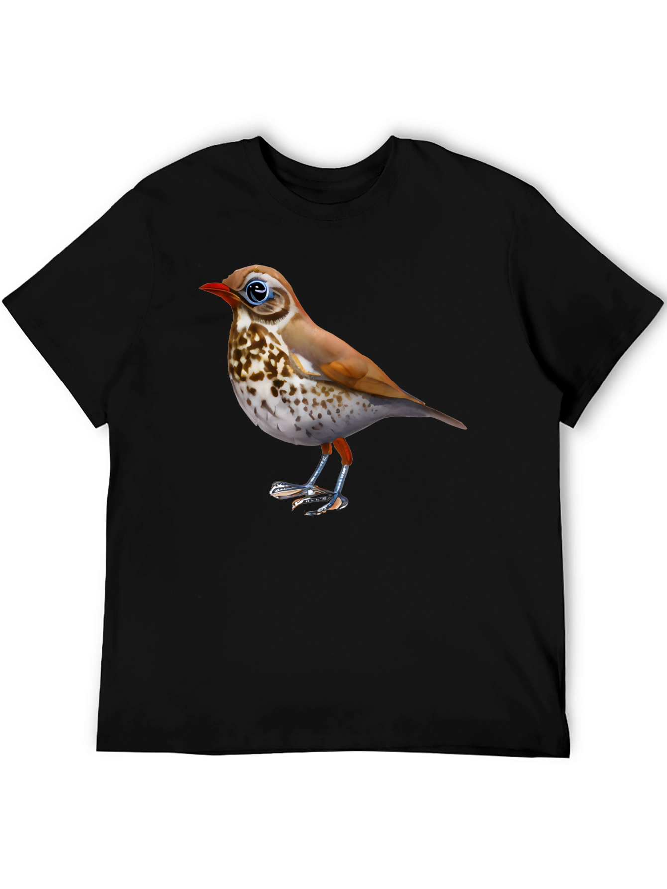 Bird Graphic Black T-Shirt