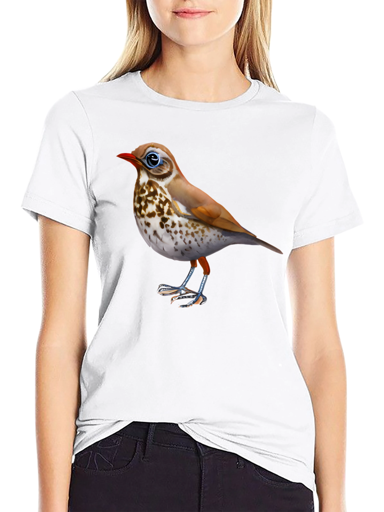 Bird Graphic Black T-Shirt