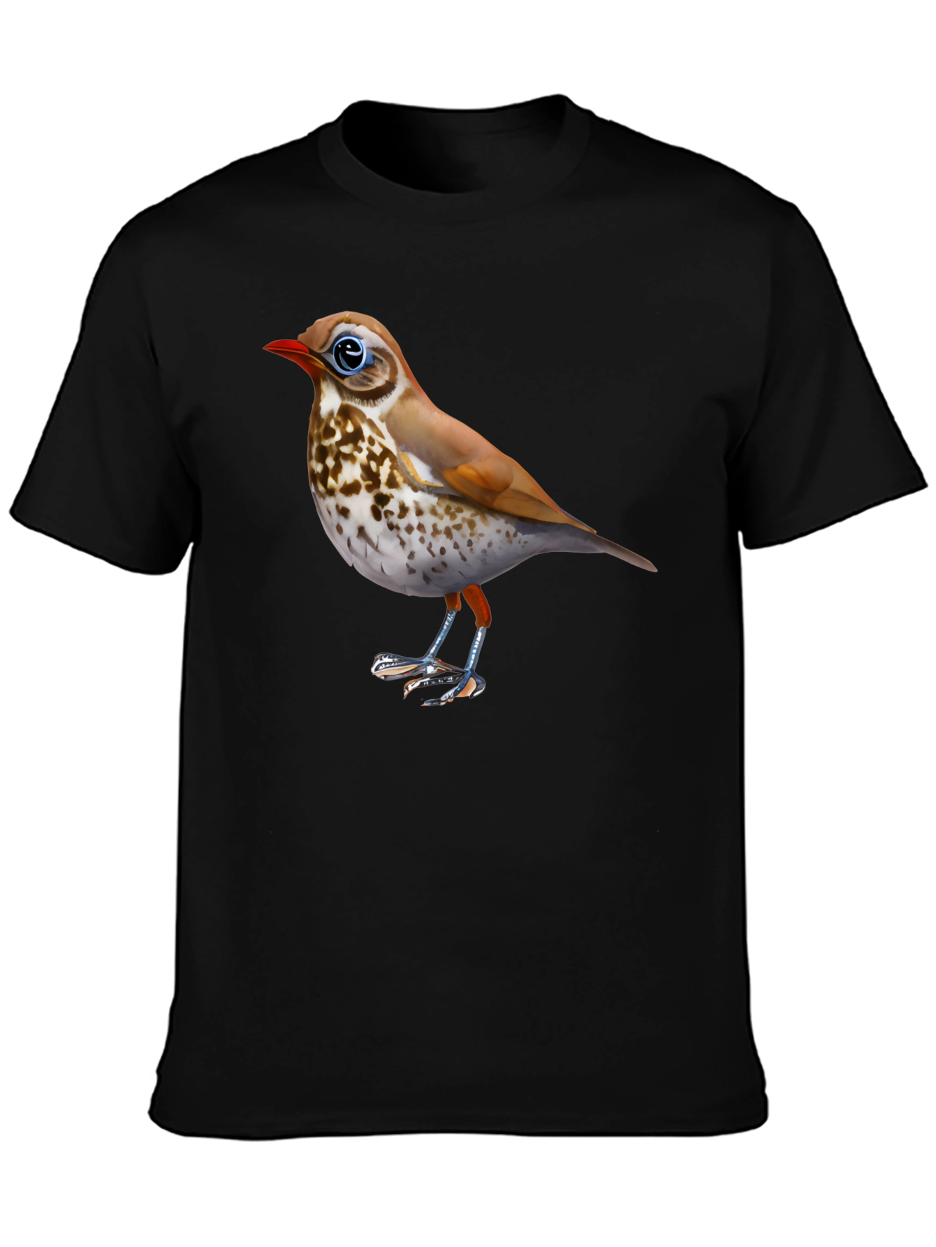 Bird Graphic Black T-Shirt