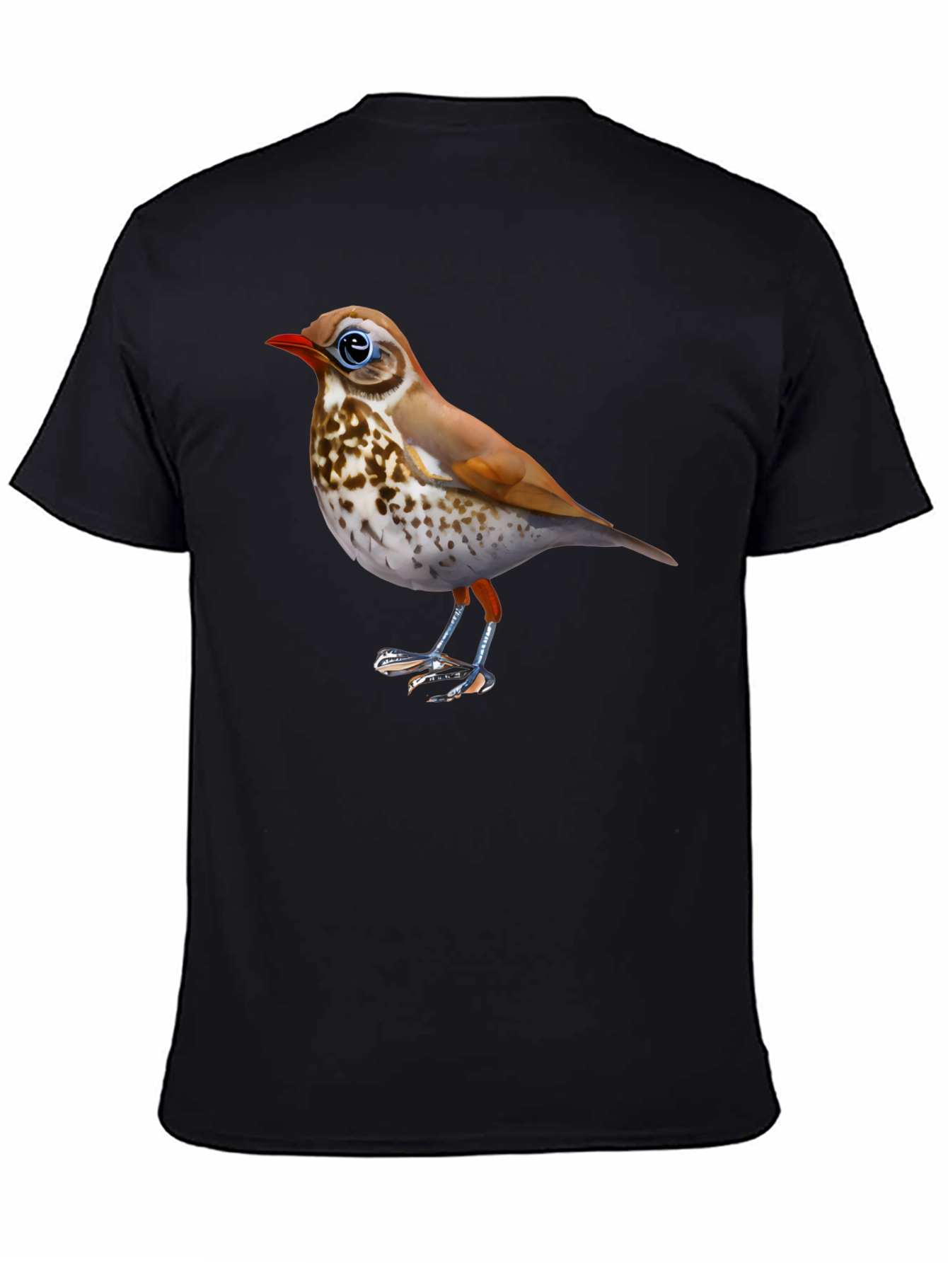 Bird Graphic Black T-Shirt