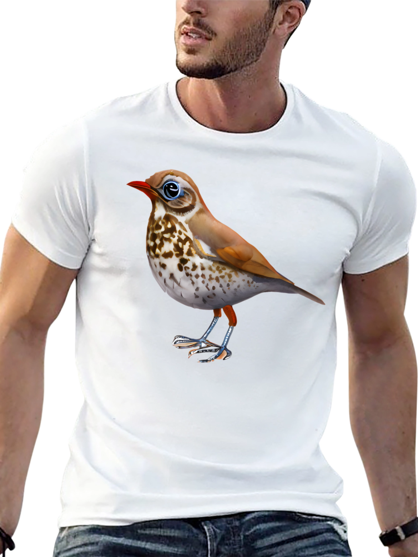 Bird Graphic Black T-Shirt