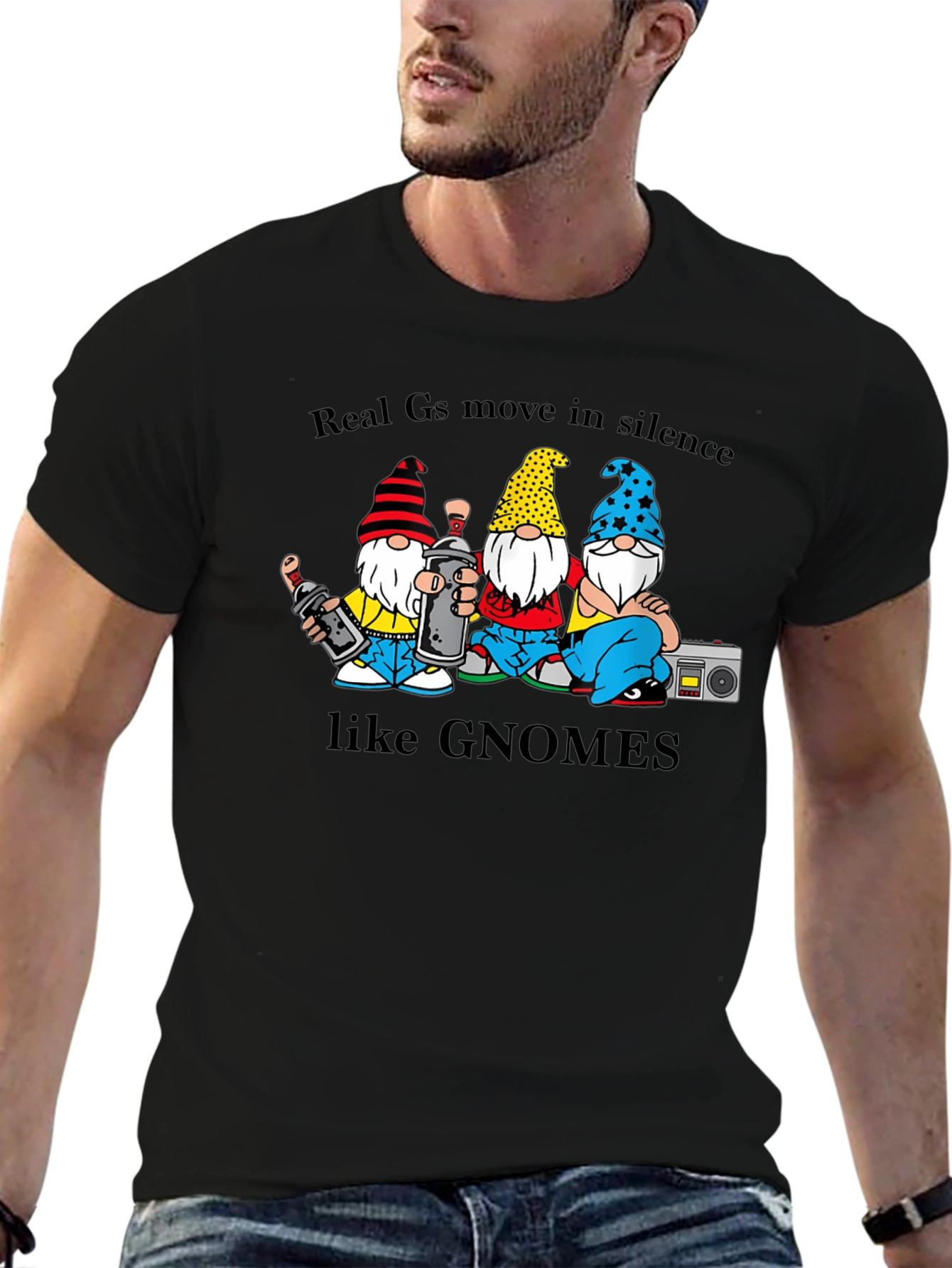 Gnome Crew T-Shirt - Real Gs Move In Silence