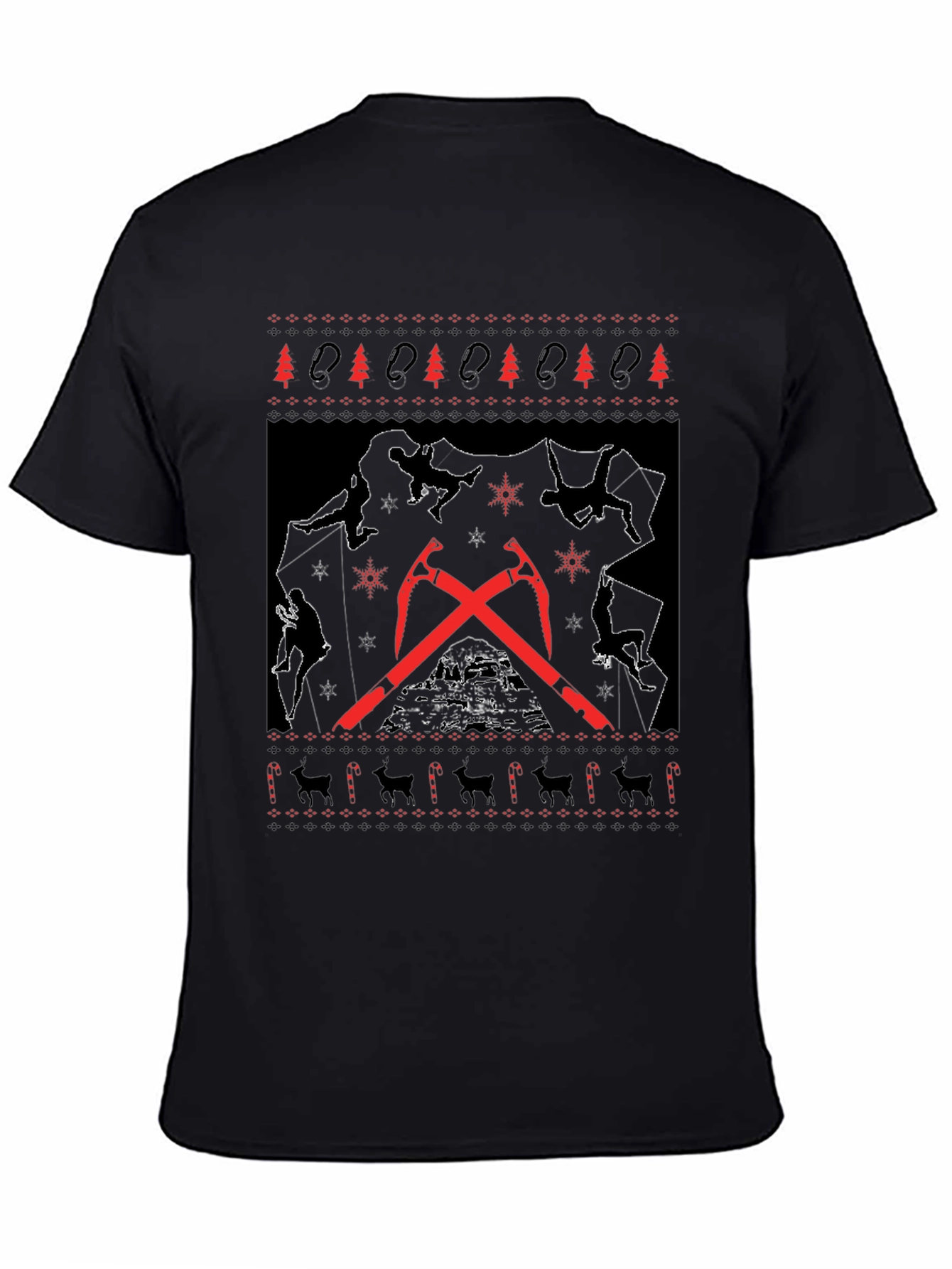 Climbing Christmas Ugly T-Shirt