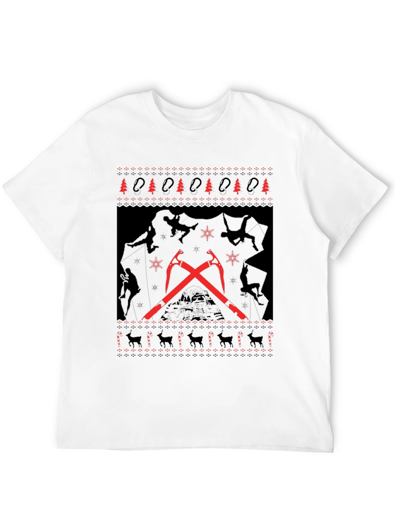Climbing Christmas Ugly T-Shirt