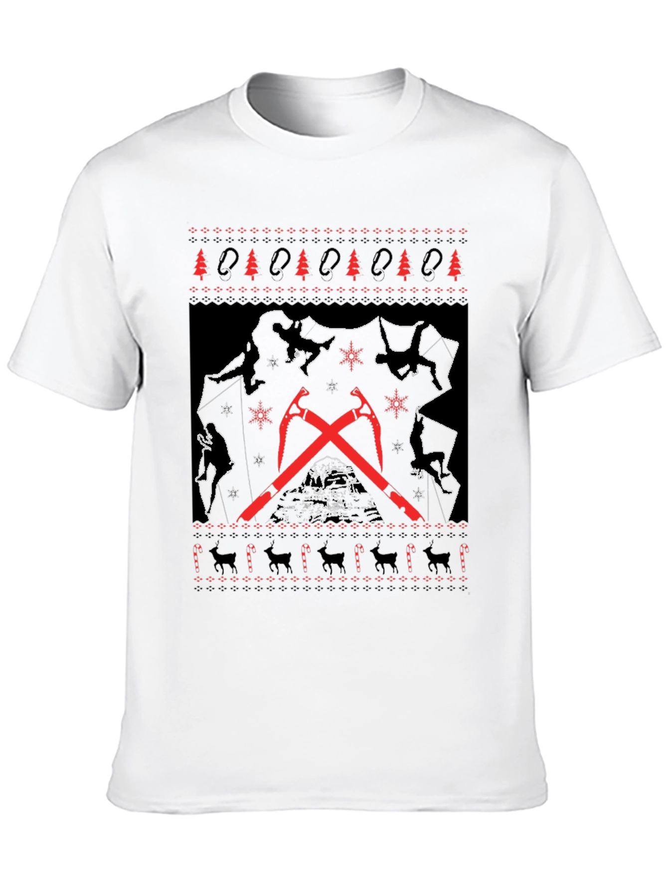 Climbing Christmas Ugly T-Shirt