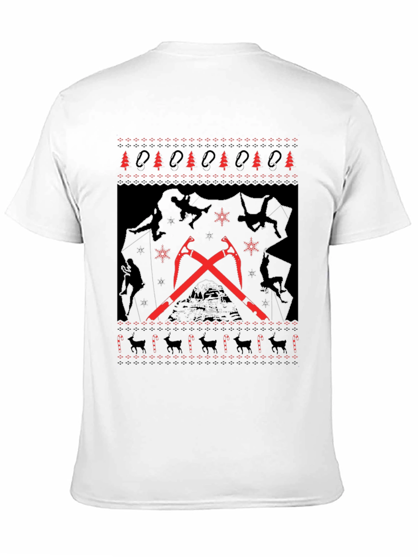 Climbing Christmas Ugly T-Shirt