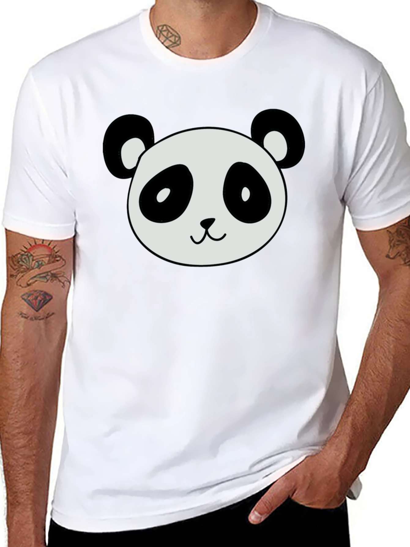 Panda Graphic Tee - Stylish Black T-Shirt