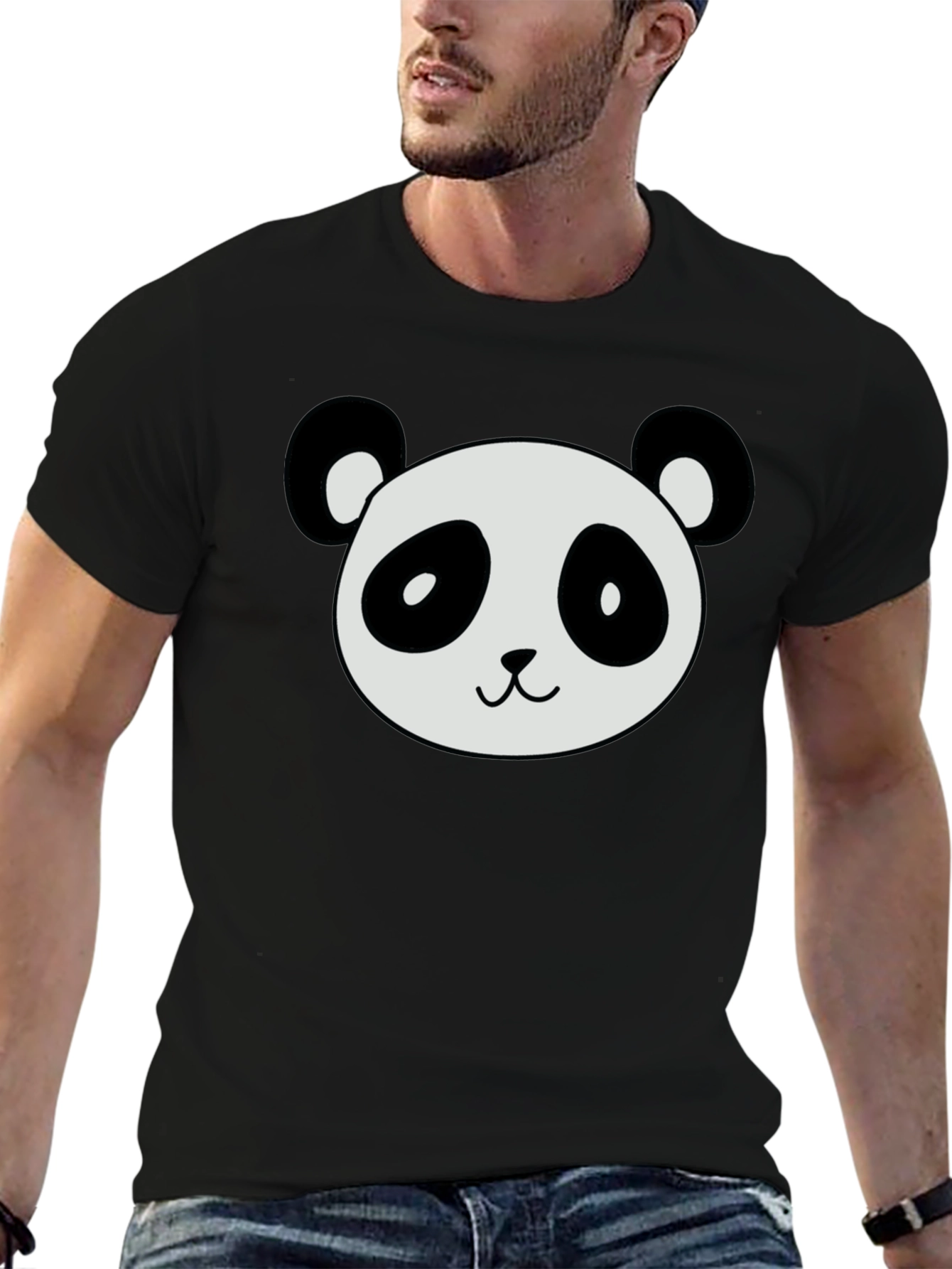 Panda Graphic Tee - Stylish Black T-Shirt