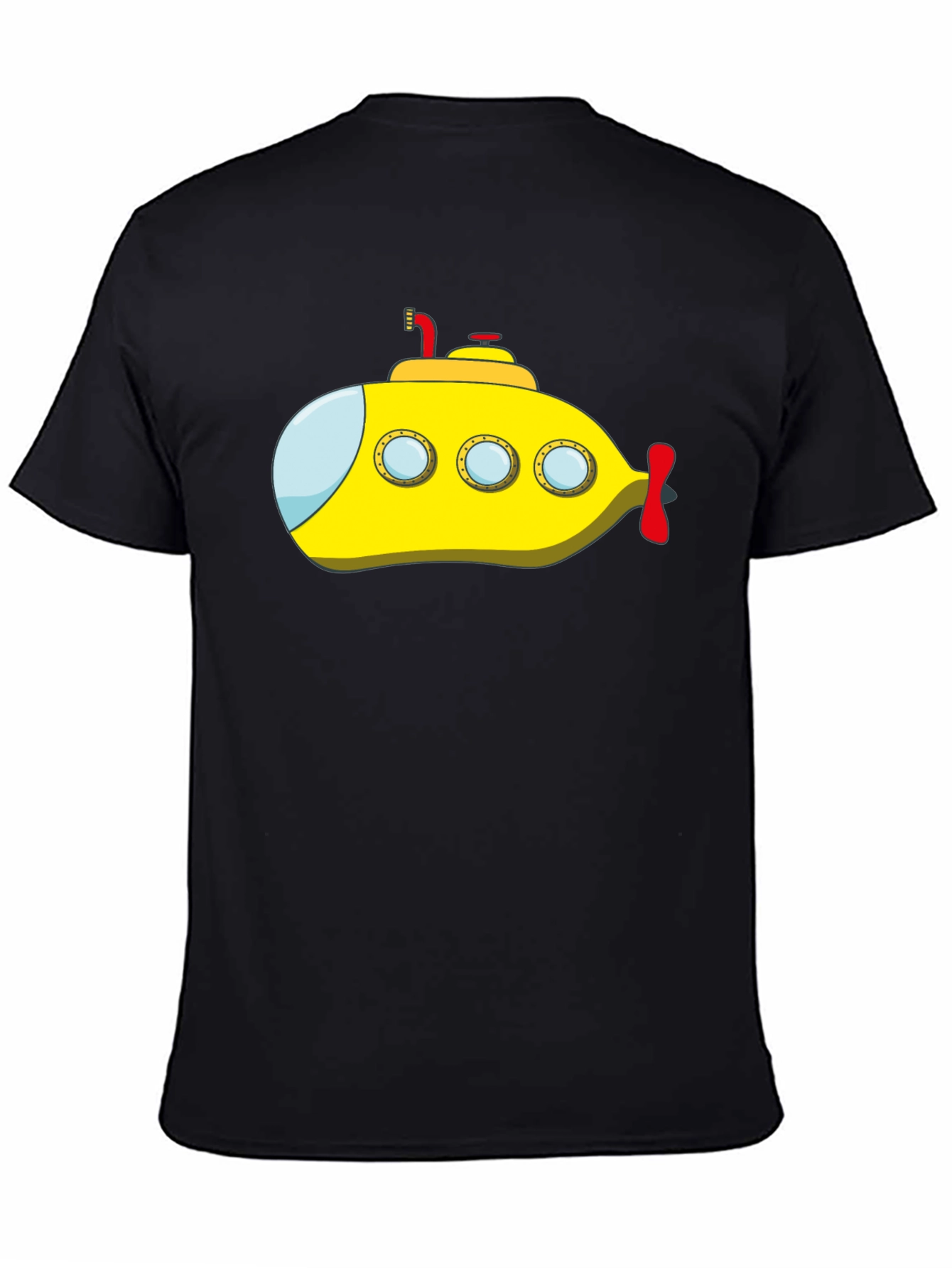 Yellow Submarine Graphic Tee - Black Cotton T-Shirt