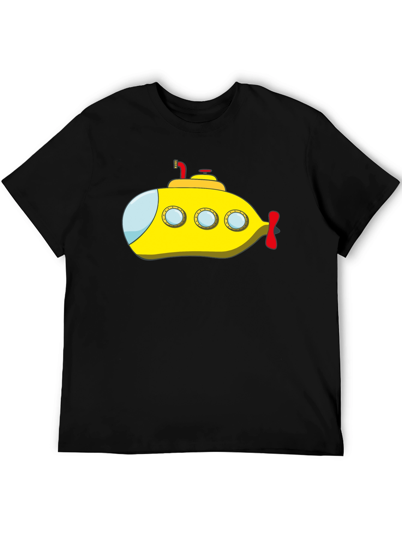 Yellow Submarine Graphic Tee - Black Cotton T-Shirt