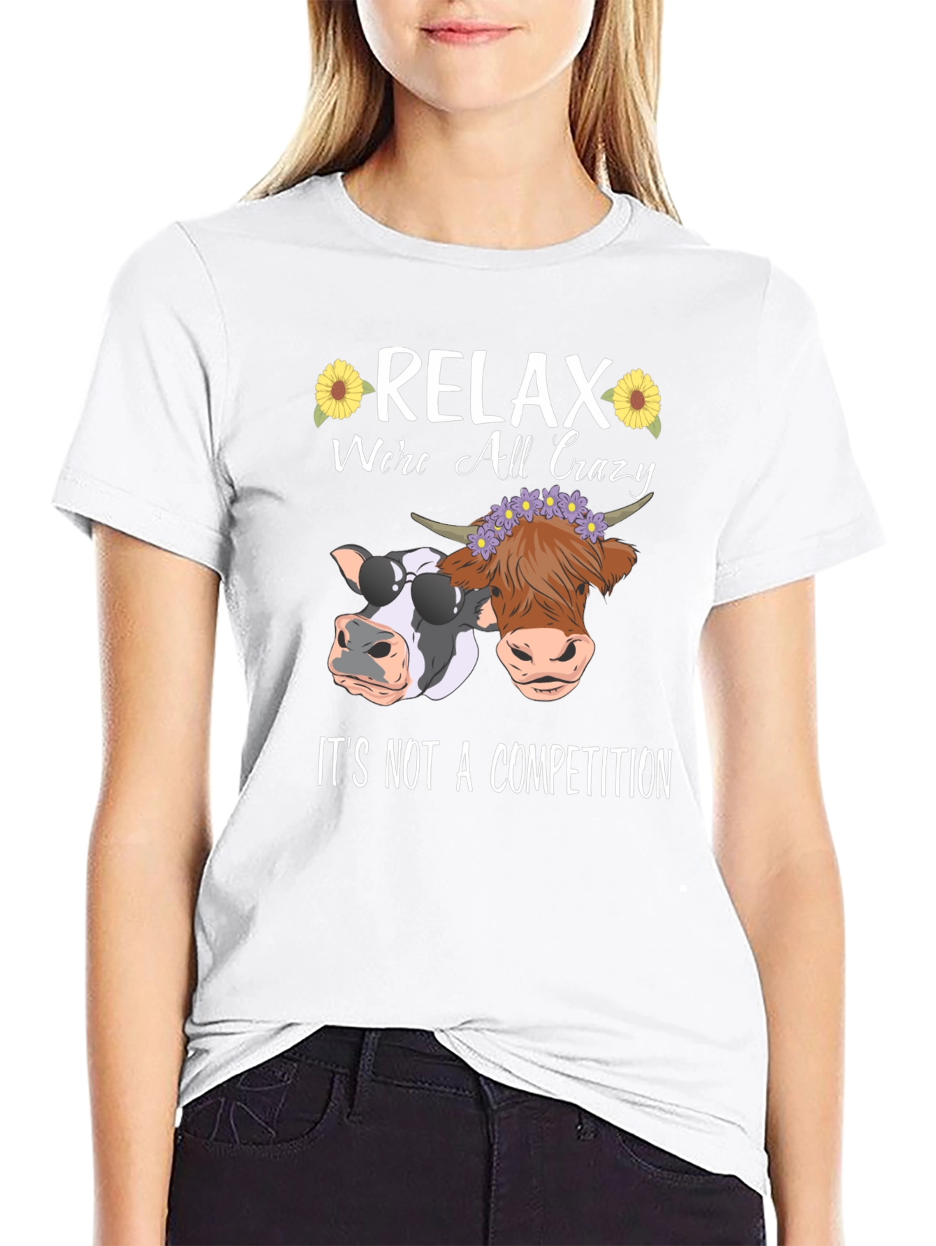 Relax Were All Crazy Black T-Shirt