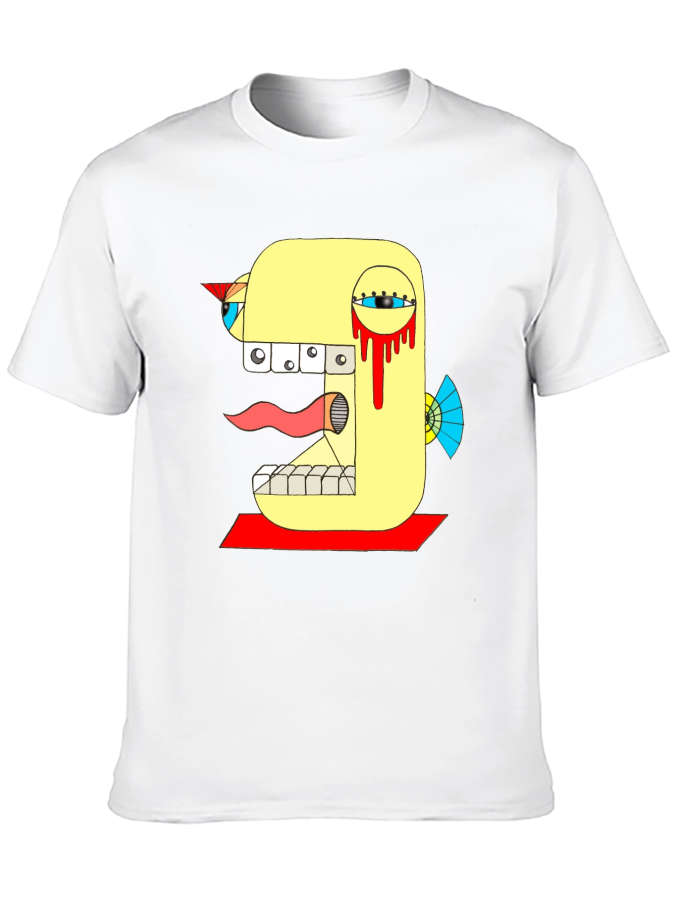 Abstract Graphic Tee - Bold Design Black T-Shirt