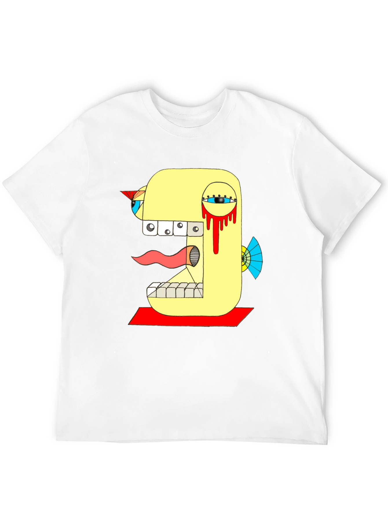 Abstract Graphic Tee - Bold Design Black T-Shirt