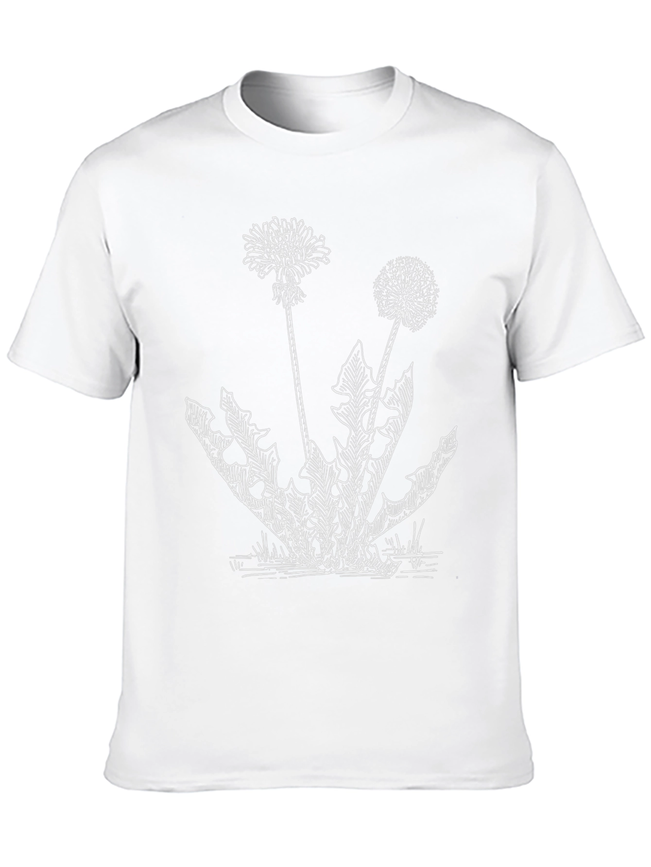Dandelion Sketch Tee - Botanical Graphic Print Shirt