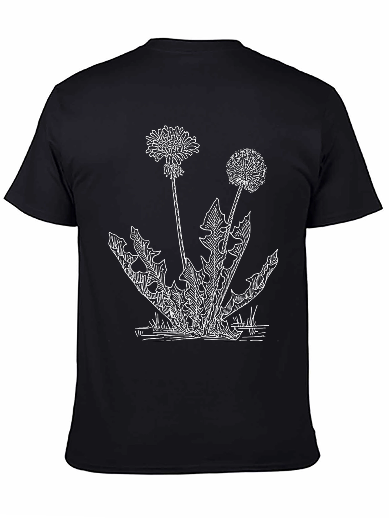 Dandelion Sketch Tee - Botanical Graphic Print Shirt