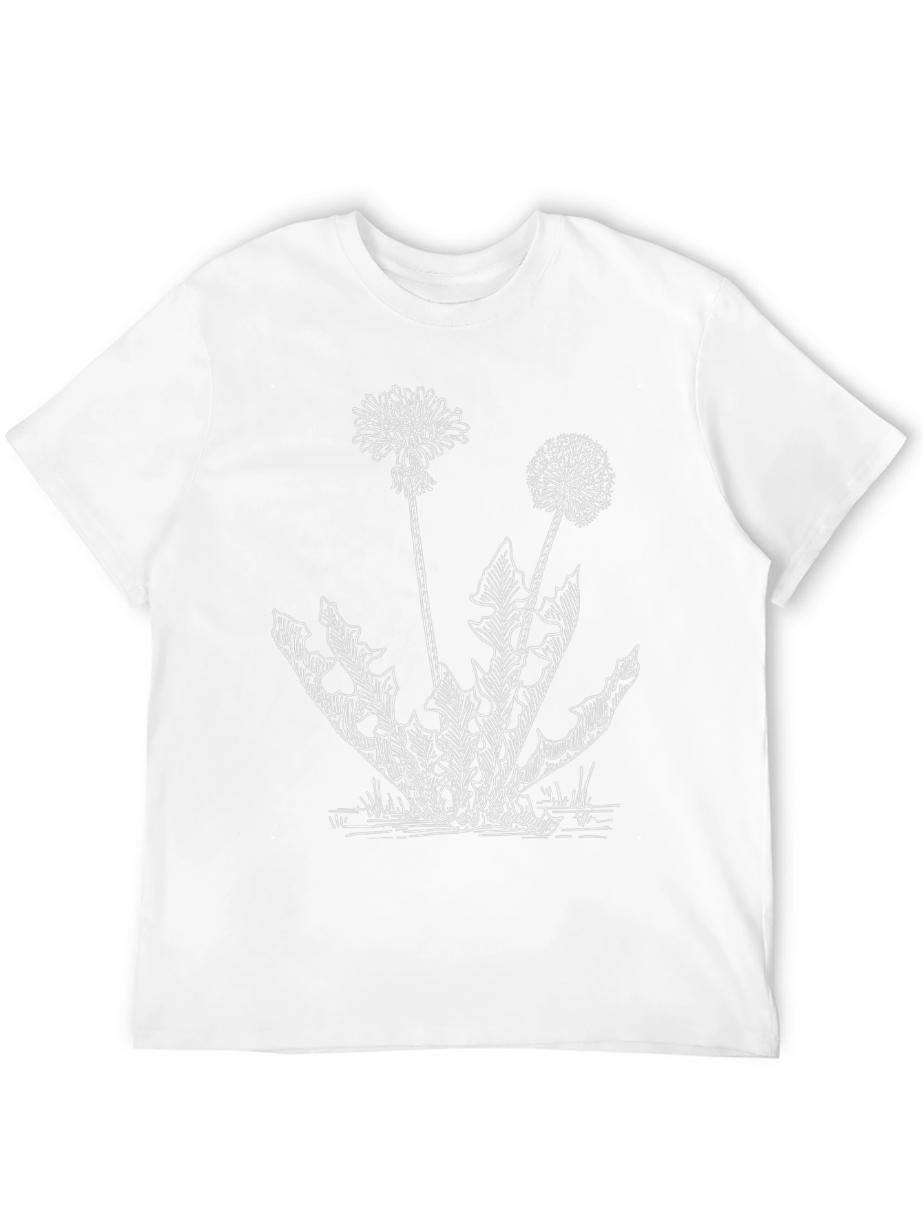 Dandelion Sketch Tee - Botanical Graphic Print Shirt