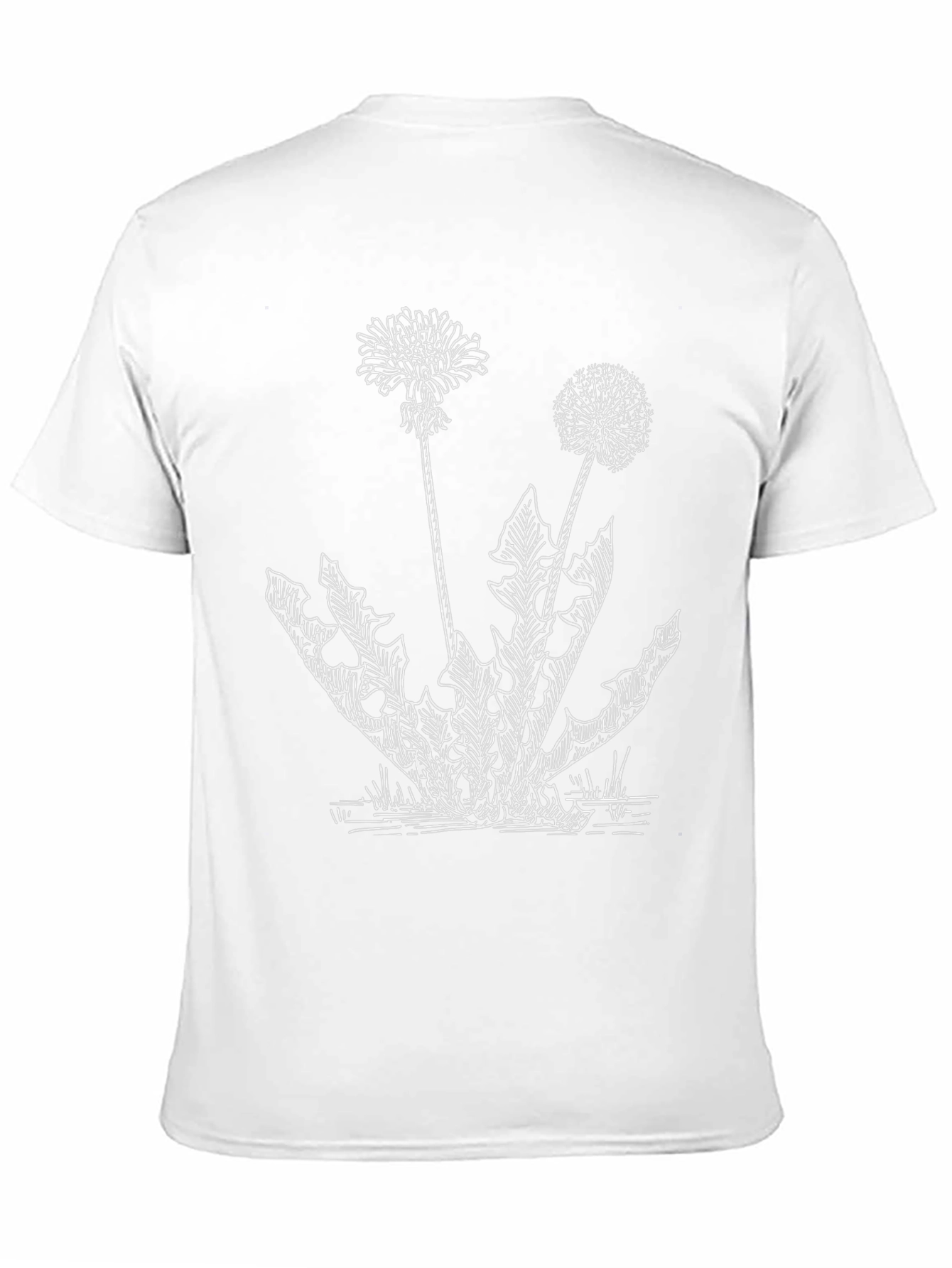 Dandelion Sketch Tee - Botanical Graphic Print Shirt