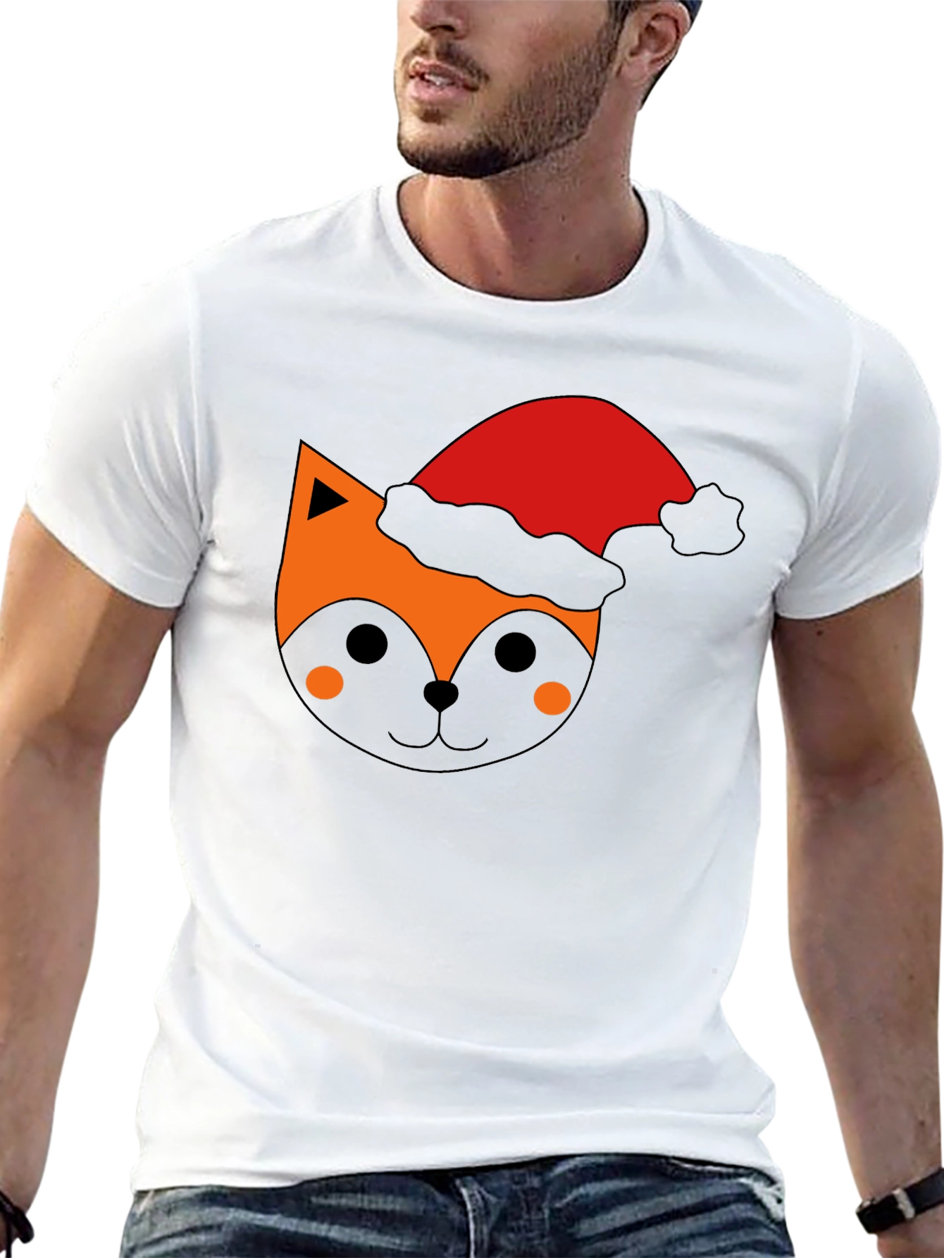 Festive Fox Tee - Holiday Graphic T-Shirt