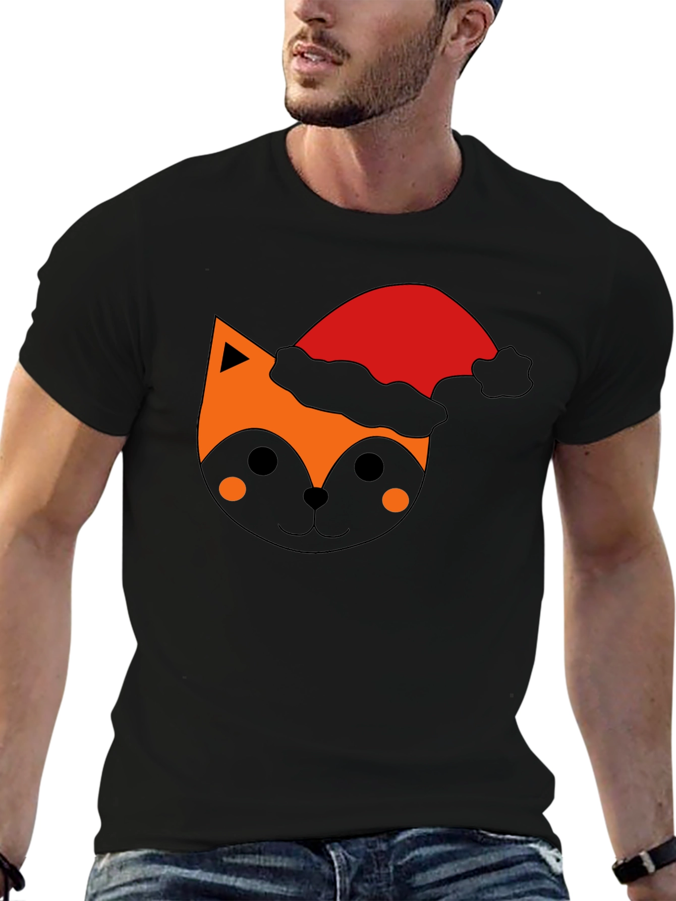 Festive Fox Tee - Holiday Graphic T-Shirt